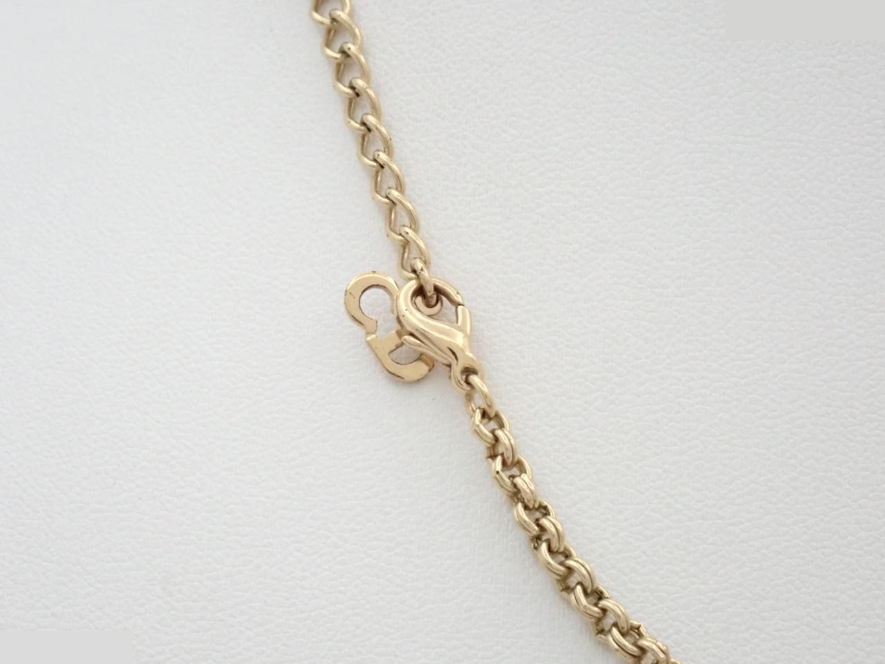 Gold necklace with stone, neck circumference approximately 40cm — view 2