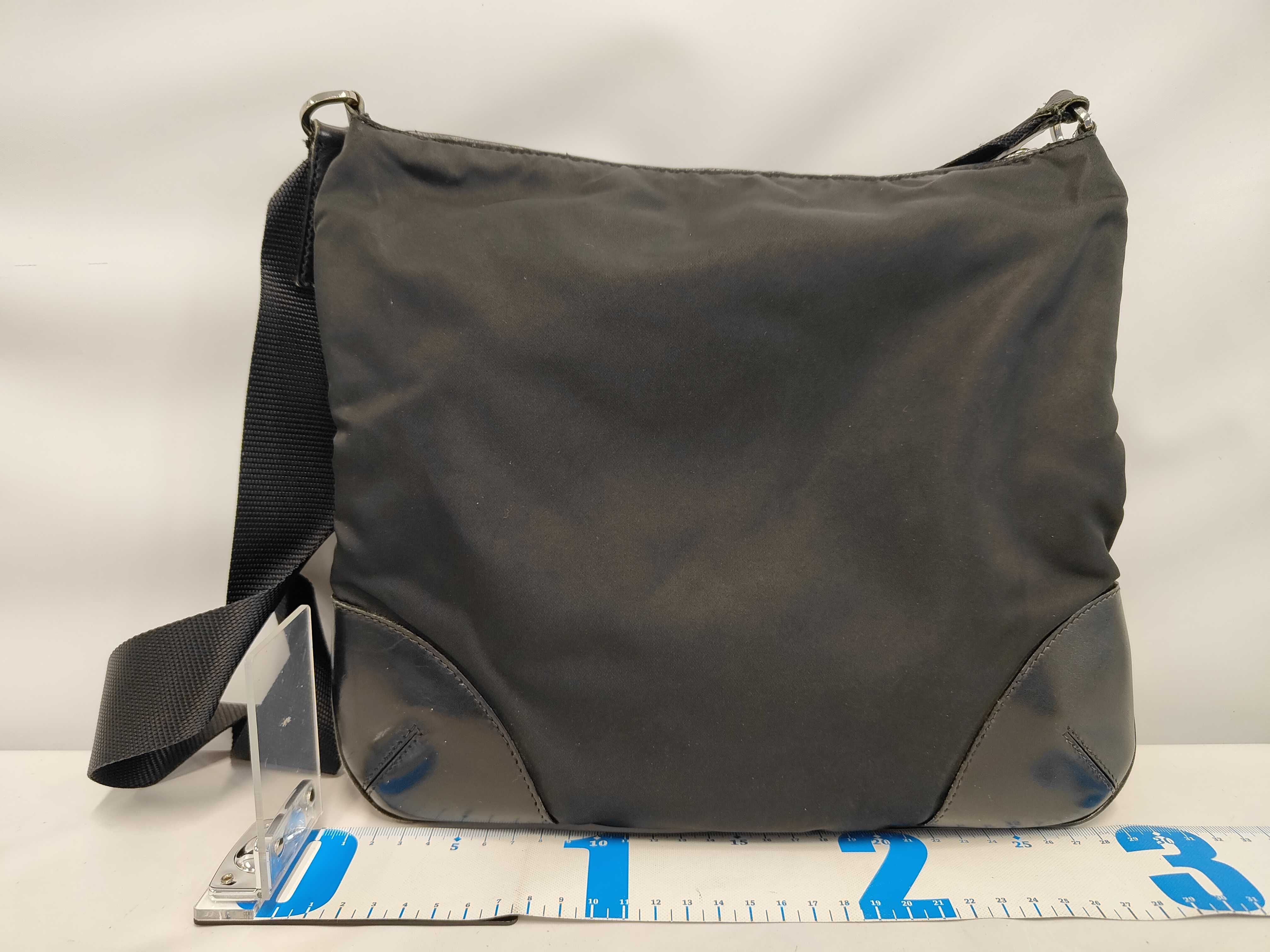 Shoulder Bag Triangle Plate Nylon Black Shoulder Bag — view 2