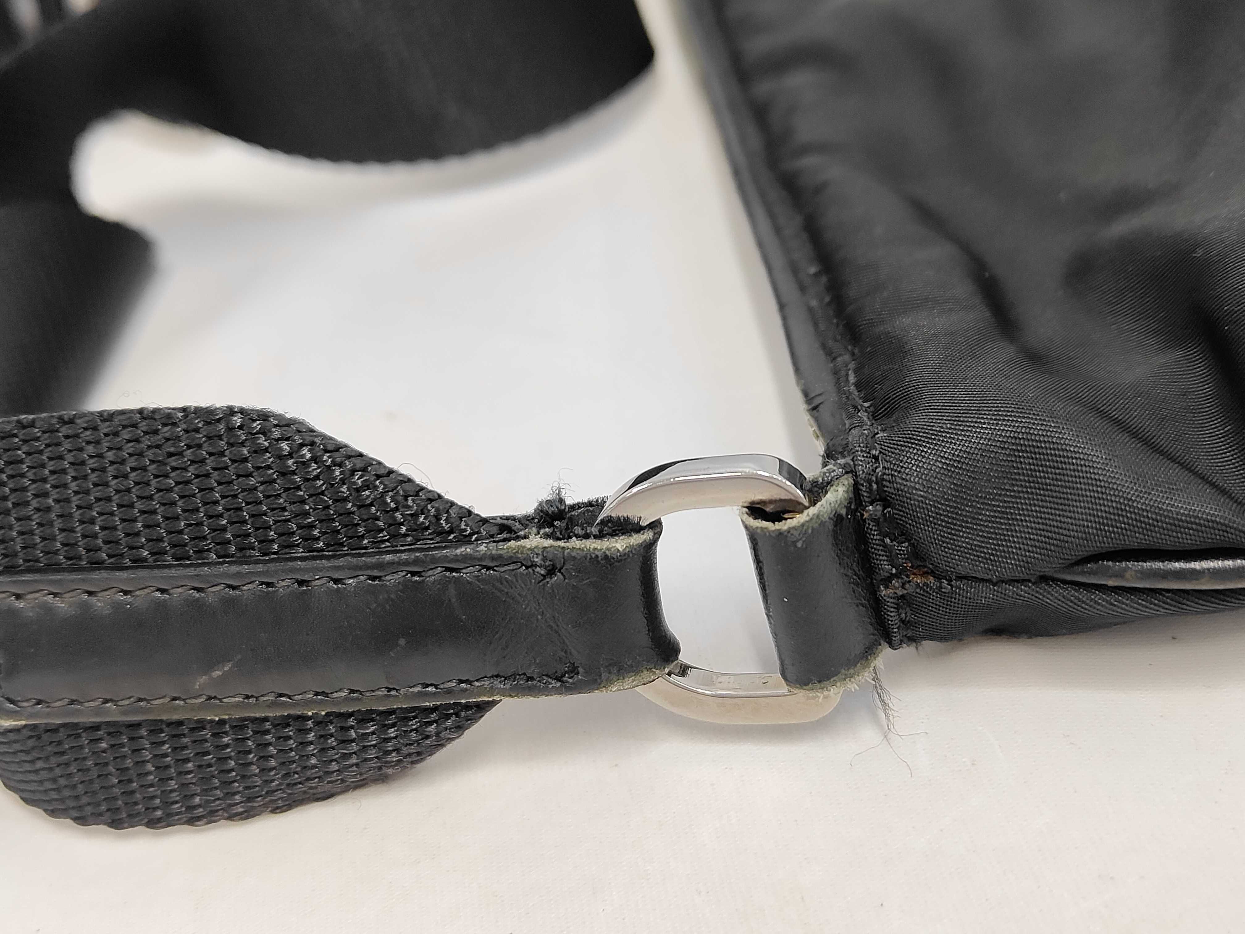 Shoulder Bag Triangle Plate Nylon Black Shoulder Bag — view 6