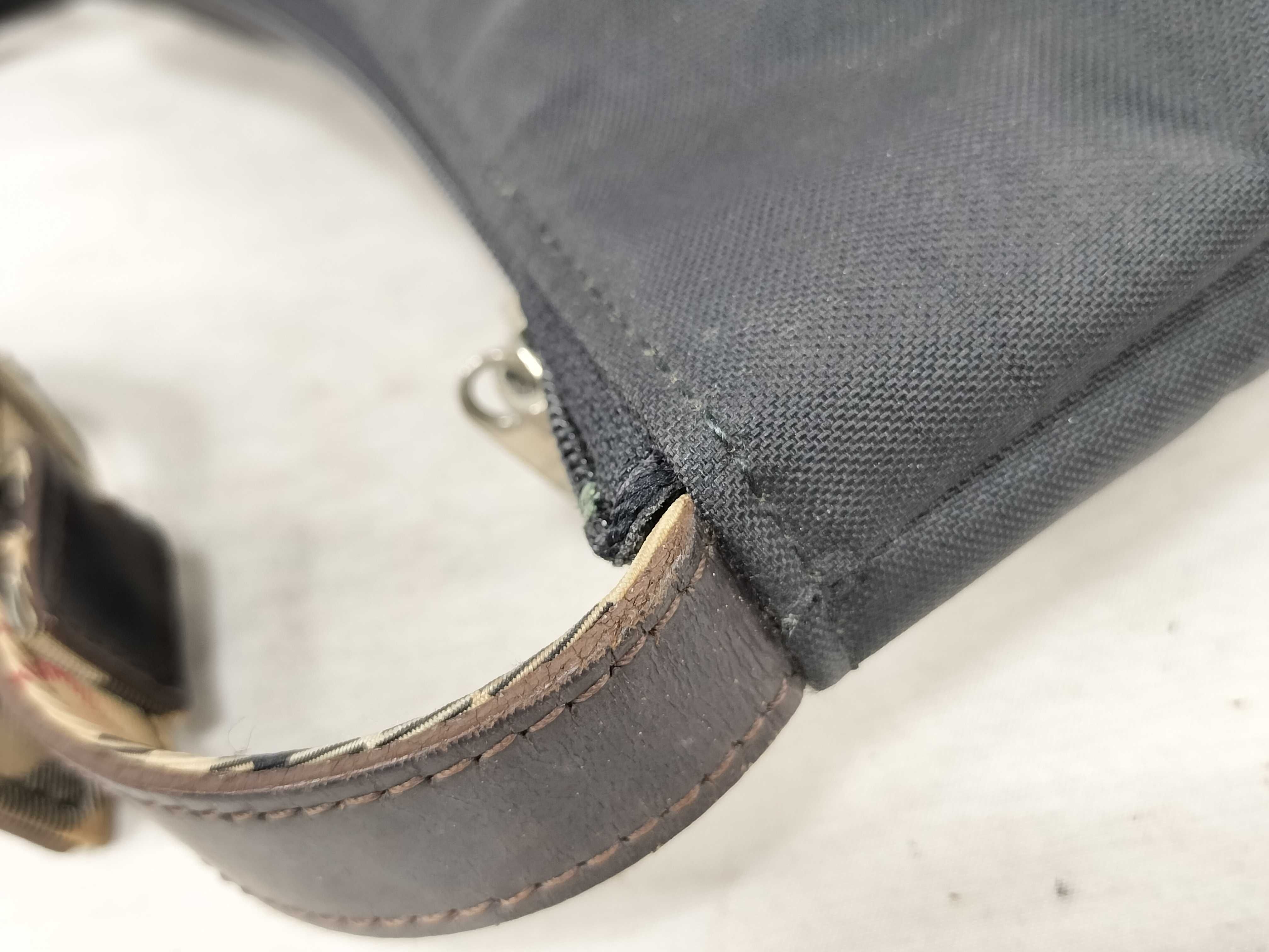 Blue Label Burberry Shoulder Bag, Black Nylon Nova Check Shoulder Bag — view 5