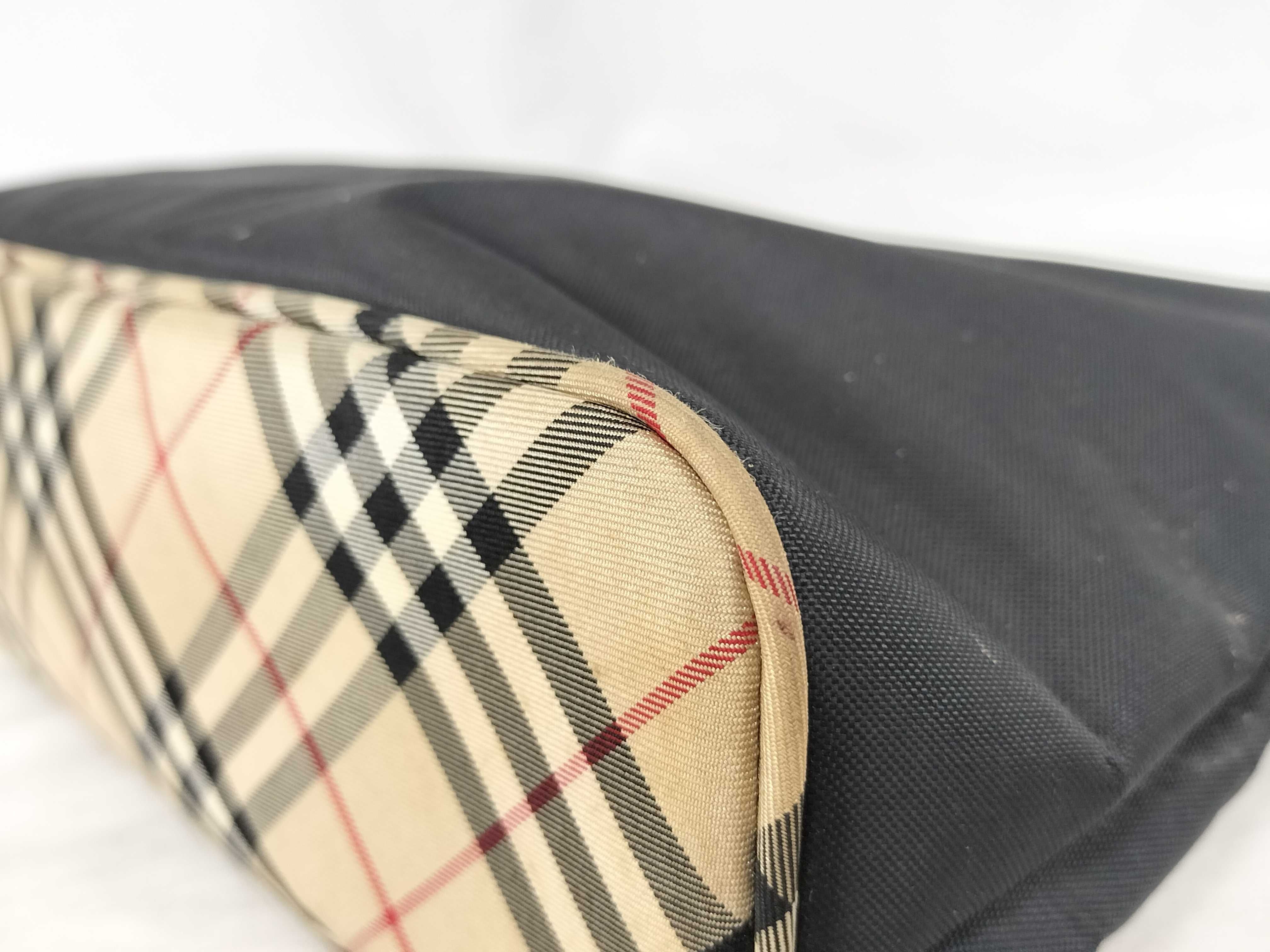 Blue Label Burberry Shoulder Bag, Black Nylon Nova Check Shoulder Bag — view 7
