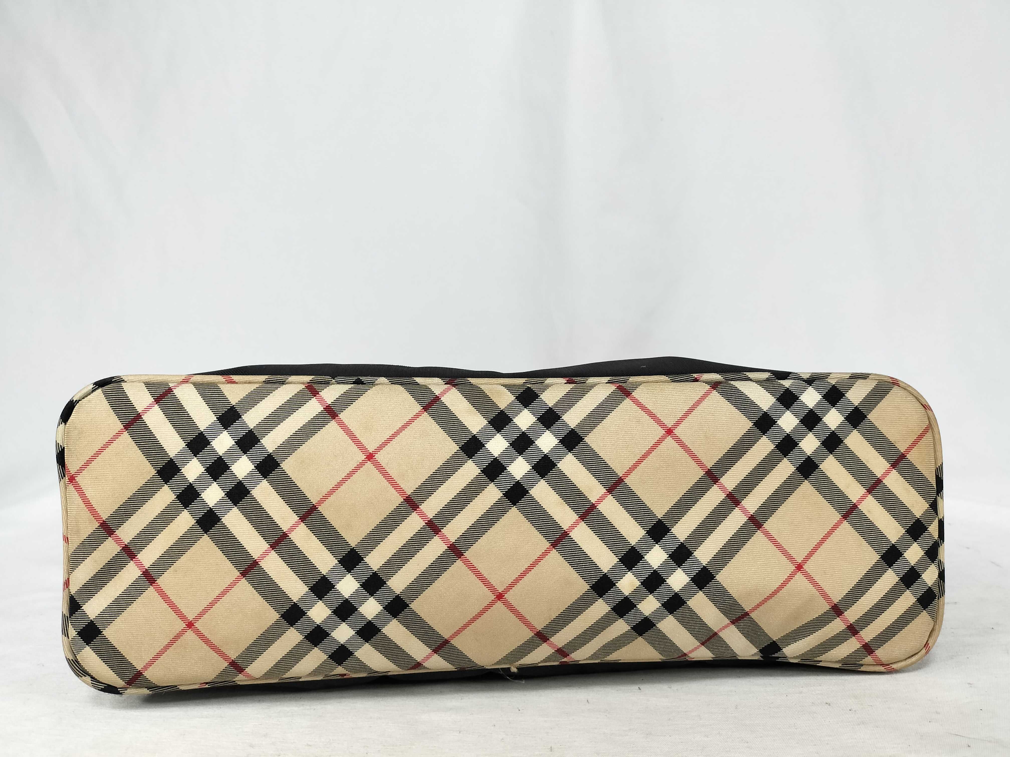 Blue Label Burberry Shoulder Bag, Black Nylon Nova Check Shoulder Bag — view 8