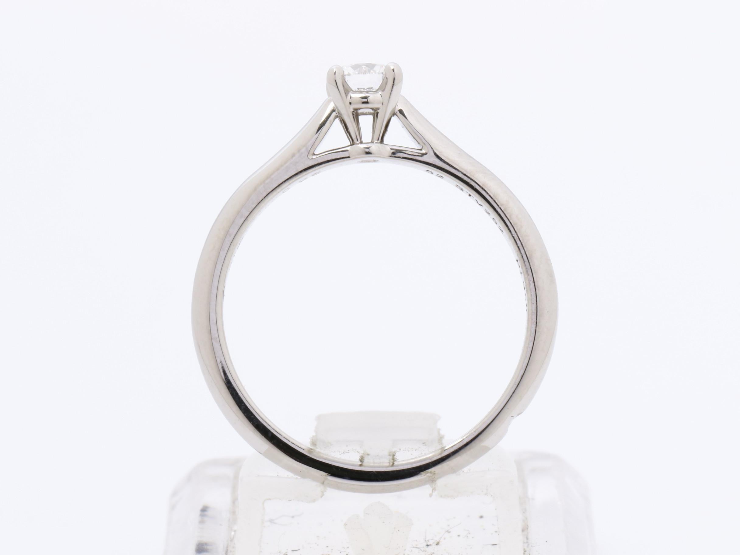 Solitaire Ring, Pt950, 0.26ct Diamond, STV252 — view 5