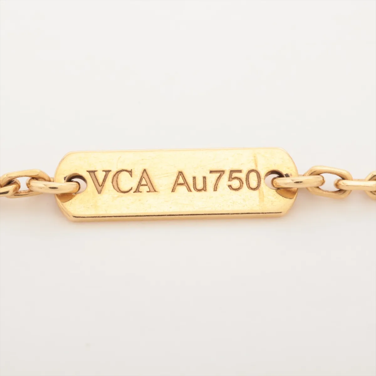 Vintage Alhambra Shell Necklace, 750 (Yellow Gold), 5.1g, JC023053, — view 4