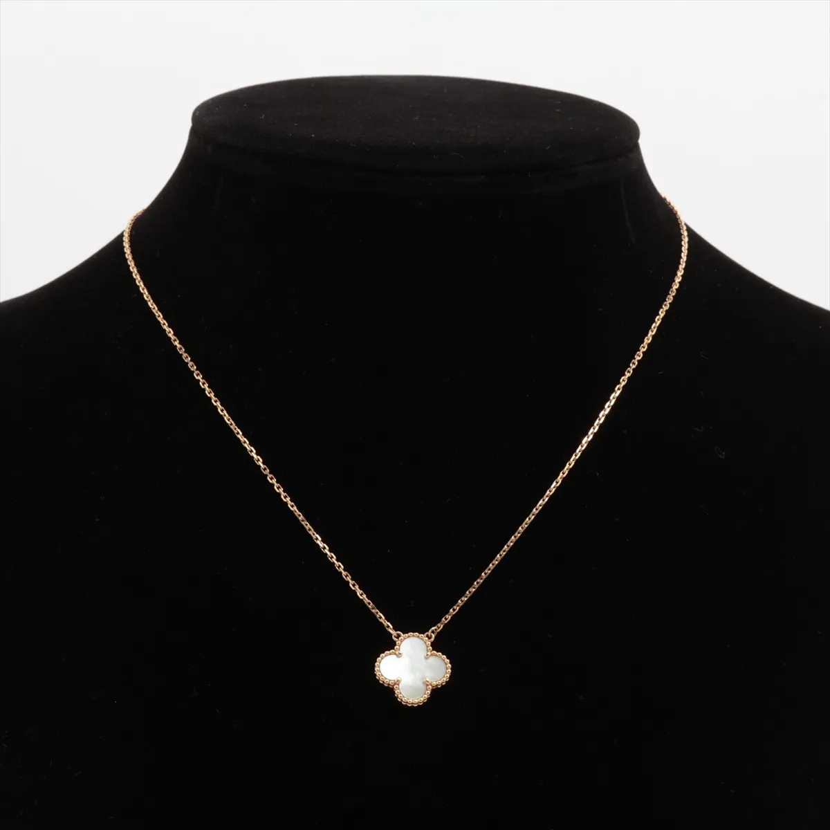 Vintage Alhambra Shell Necklace, 750 (Yellow Gold), 5.1g, JC023053, — view 5