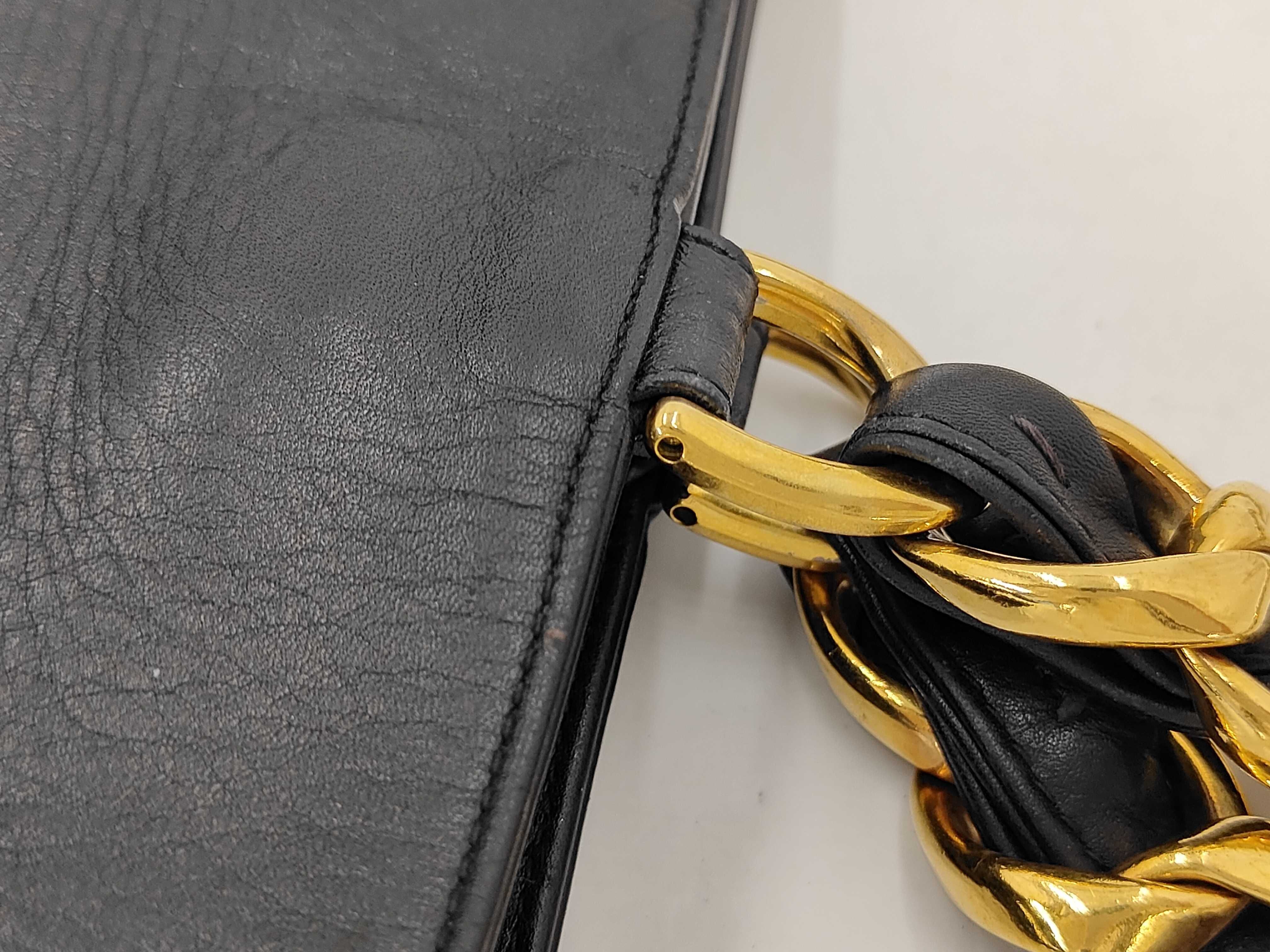 Lambskin Tote Bag with Large Coco Mark, Thick Chain, G Card & Seal — view 5