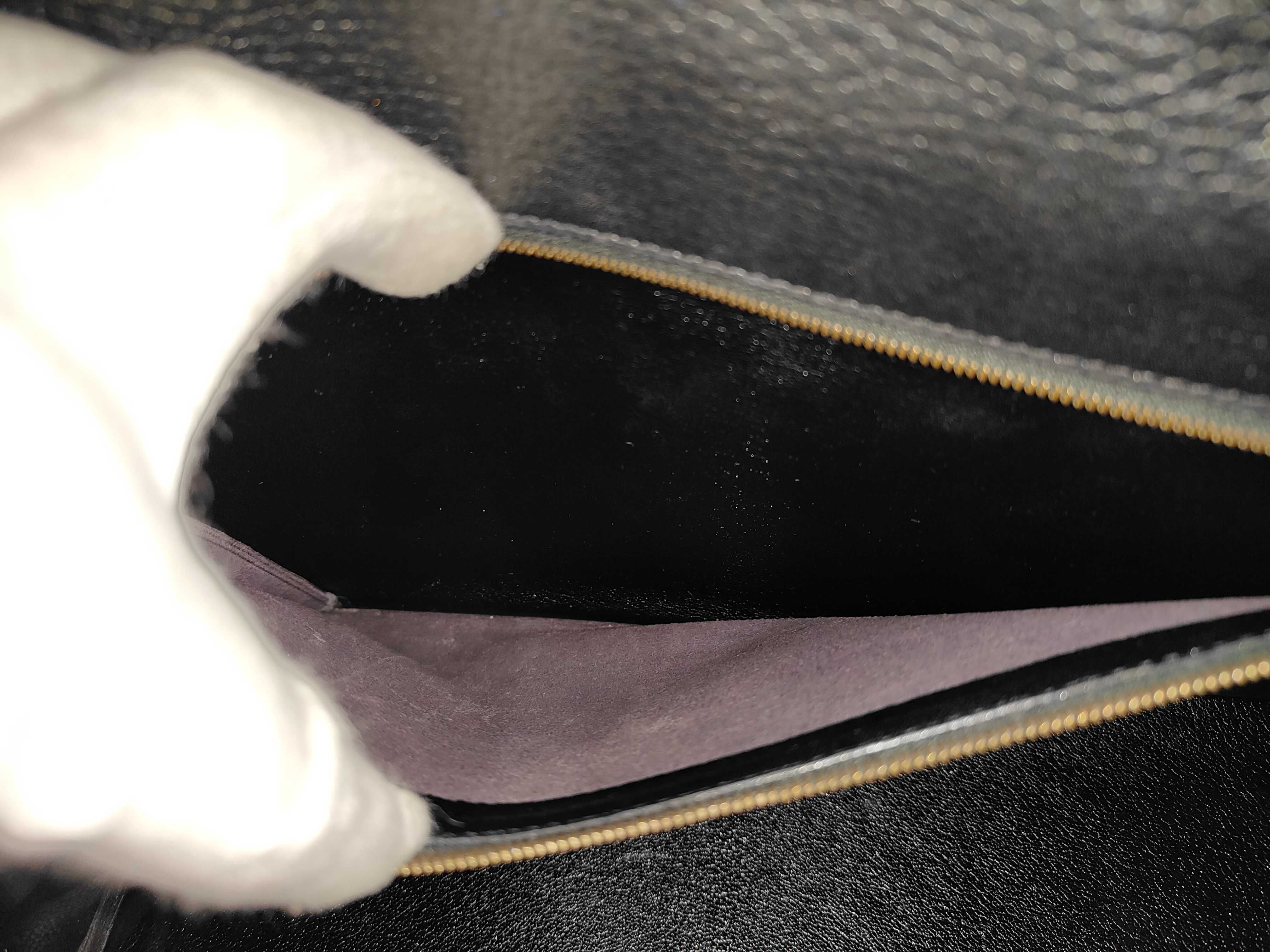 Kelly 32 Black Gold Hardware Y Stamp Handbag — view 12