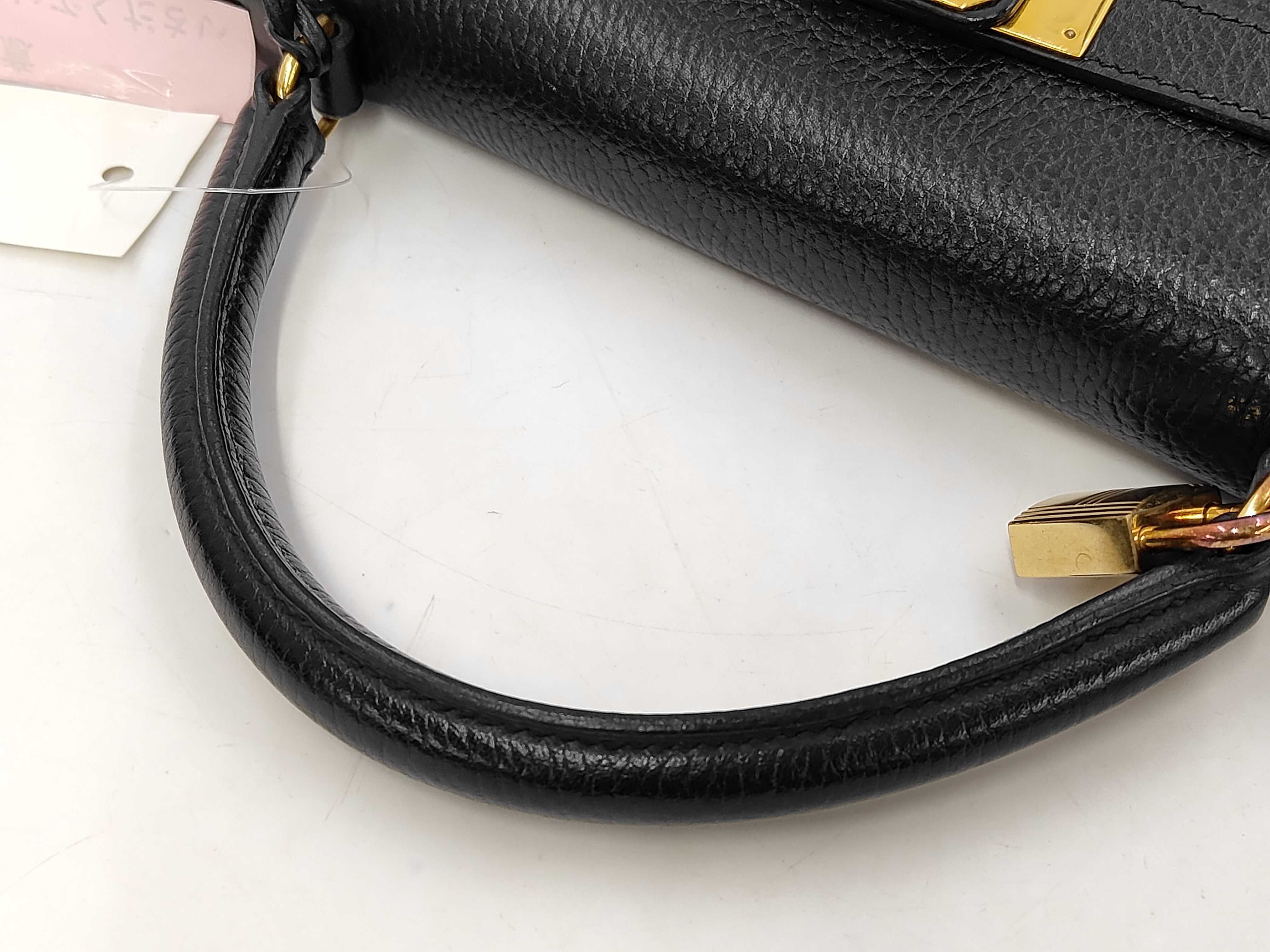 Kelly 32 Black Gold Hardware Y Stamp Handbag — view 3