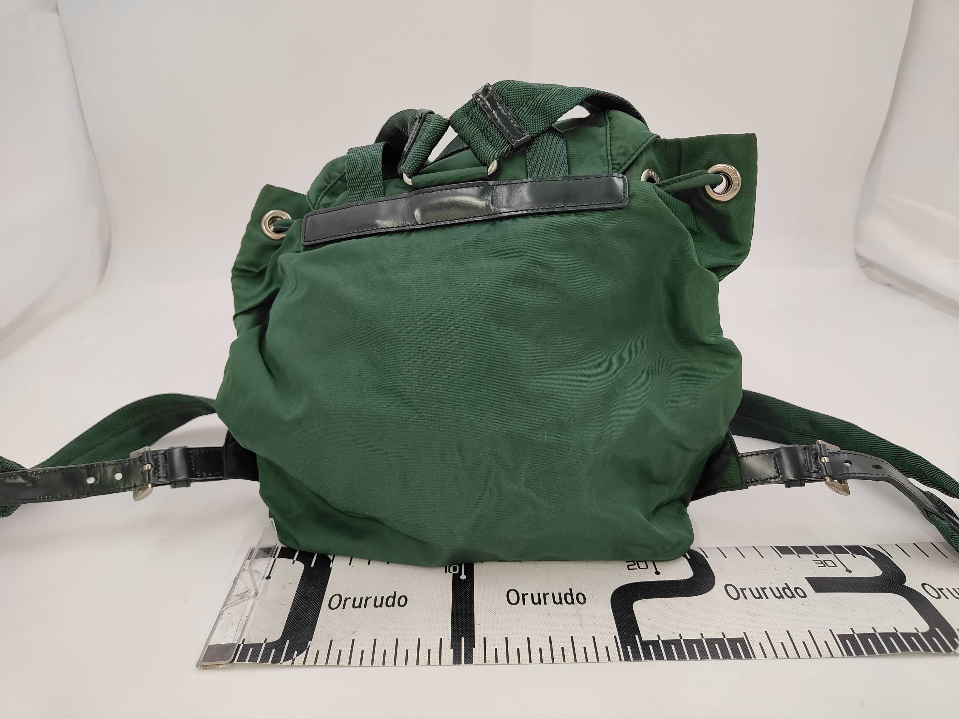 nylon backpack, khaki color. — view 2