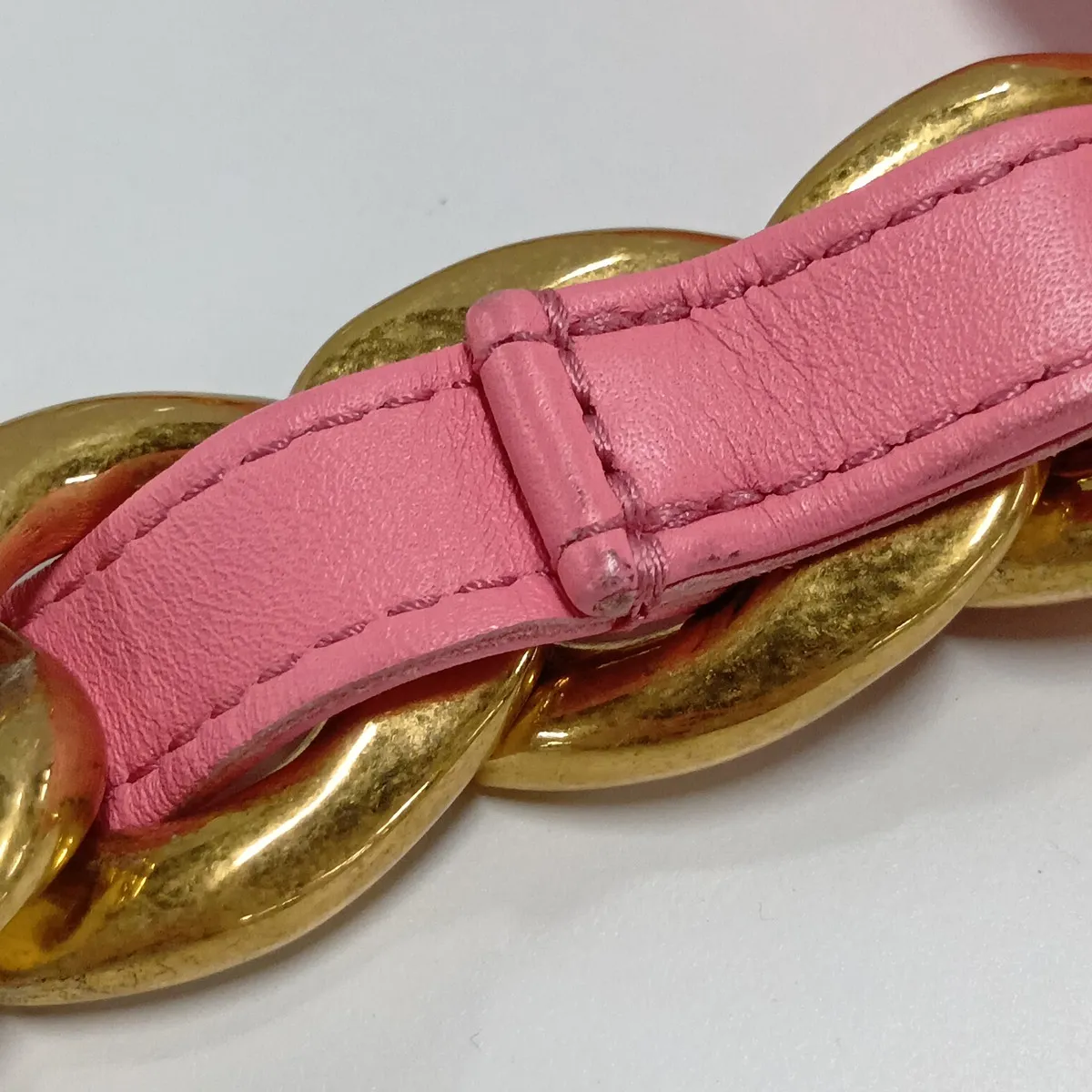 Mini Matelassé Lambskin Chain Shoulder Bag, Pink with Gold Hardware, L8U35JG1, Random Plate — view 10