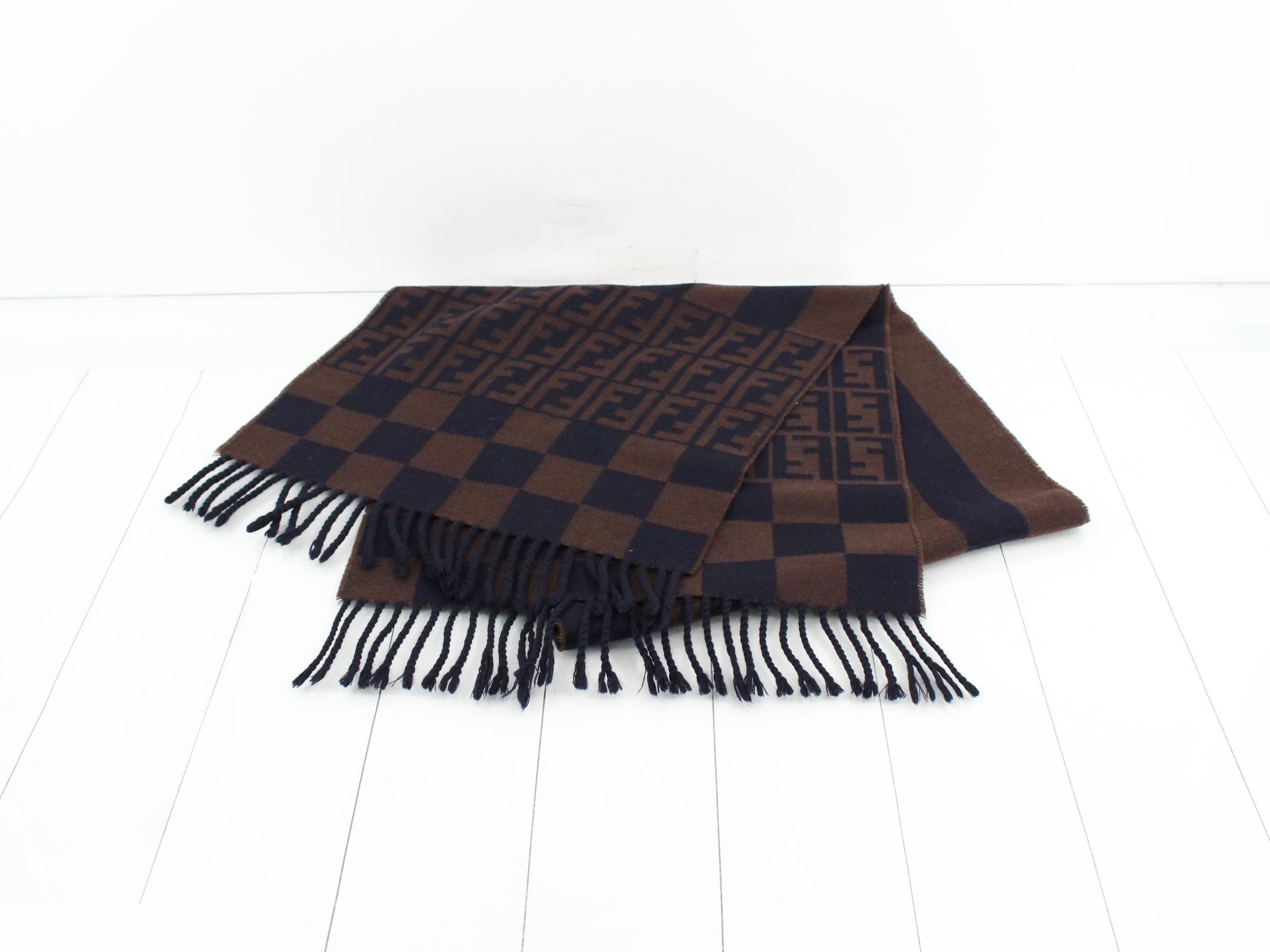 Zucca Striped Scarf, Brown — view 2