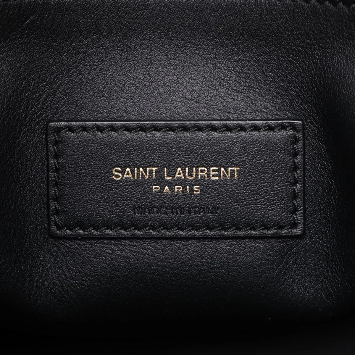 LE 5 A 7 Large 753837 Leather Shoulder Bag, Black — view 9