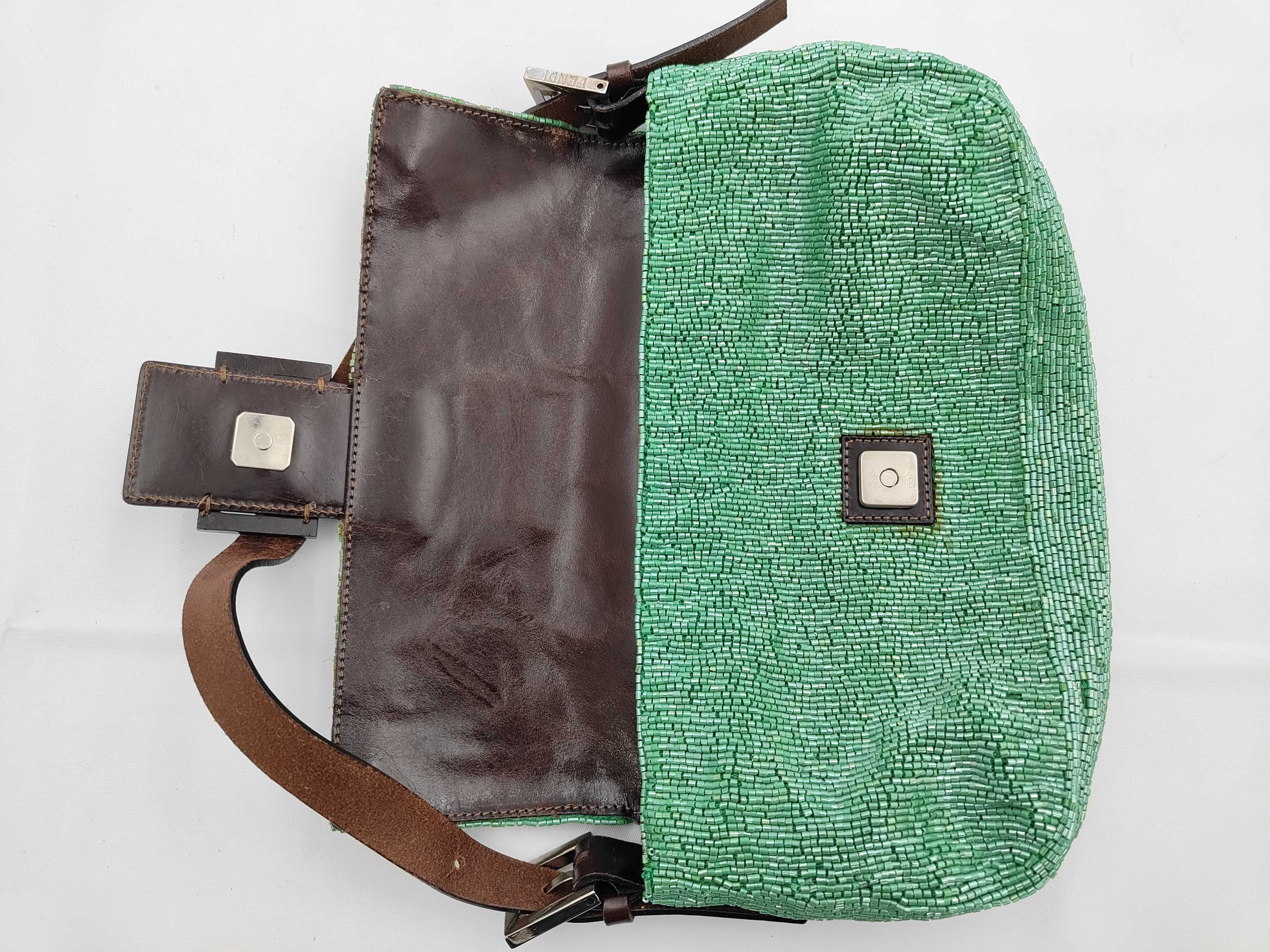 Mamma Bucket Beaded Green Handbag — view 14