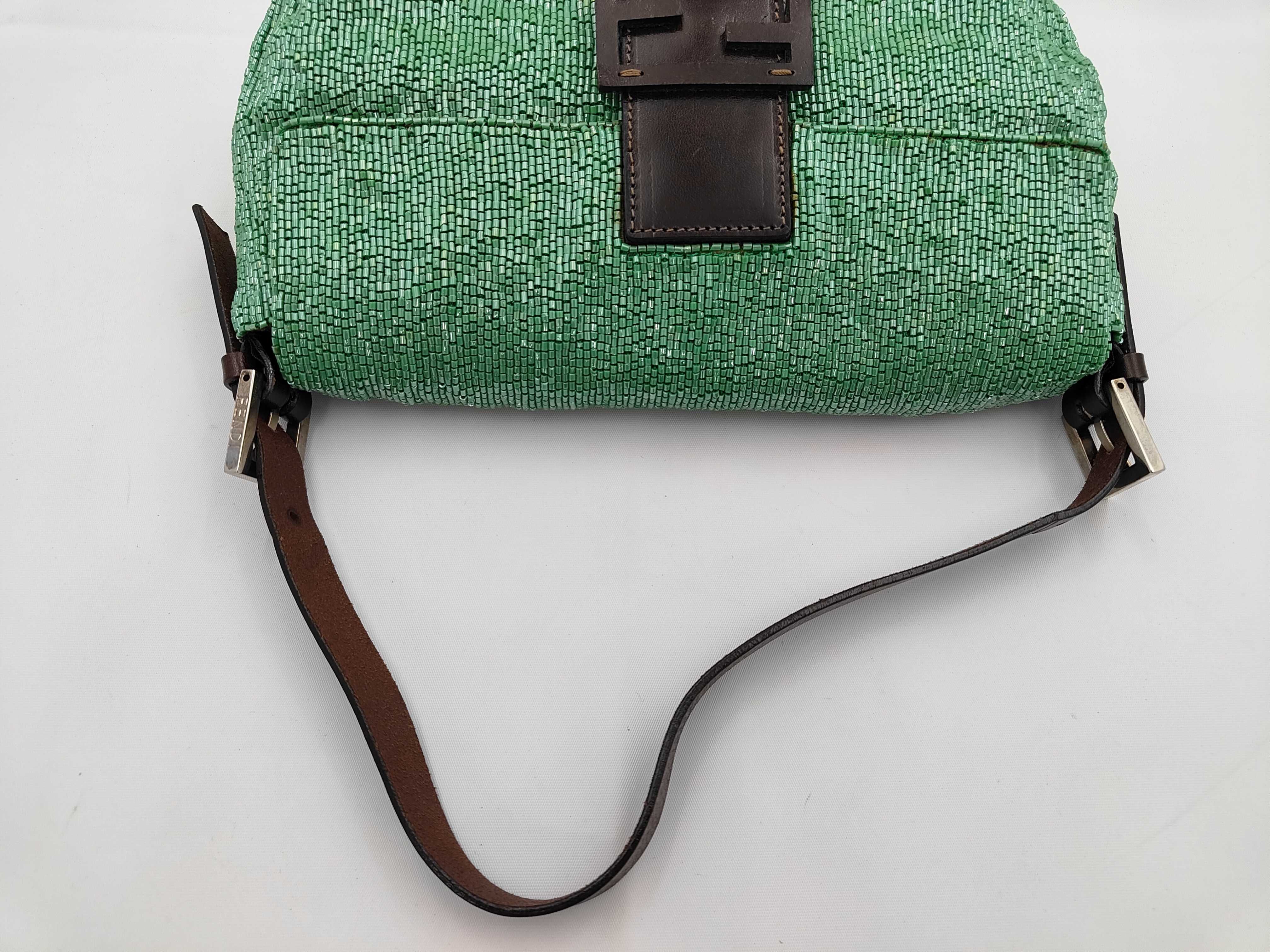 Mamma Bucket Beaded Green Handbag — view 3