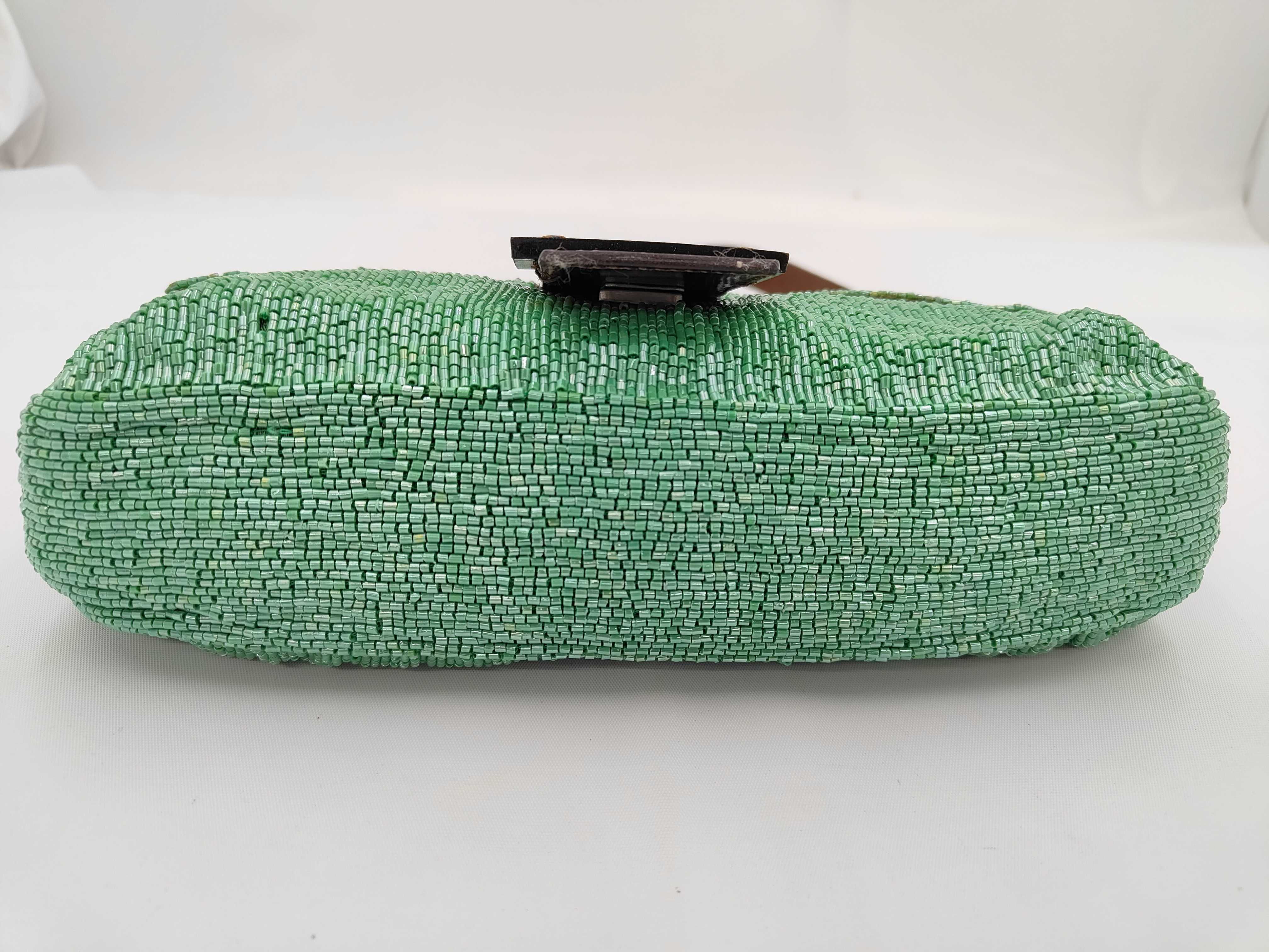 Mamma Bucket Beaded Green Handbag — view 5