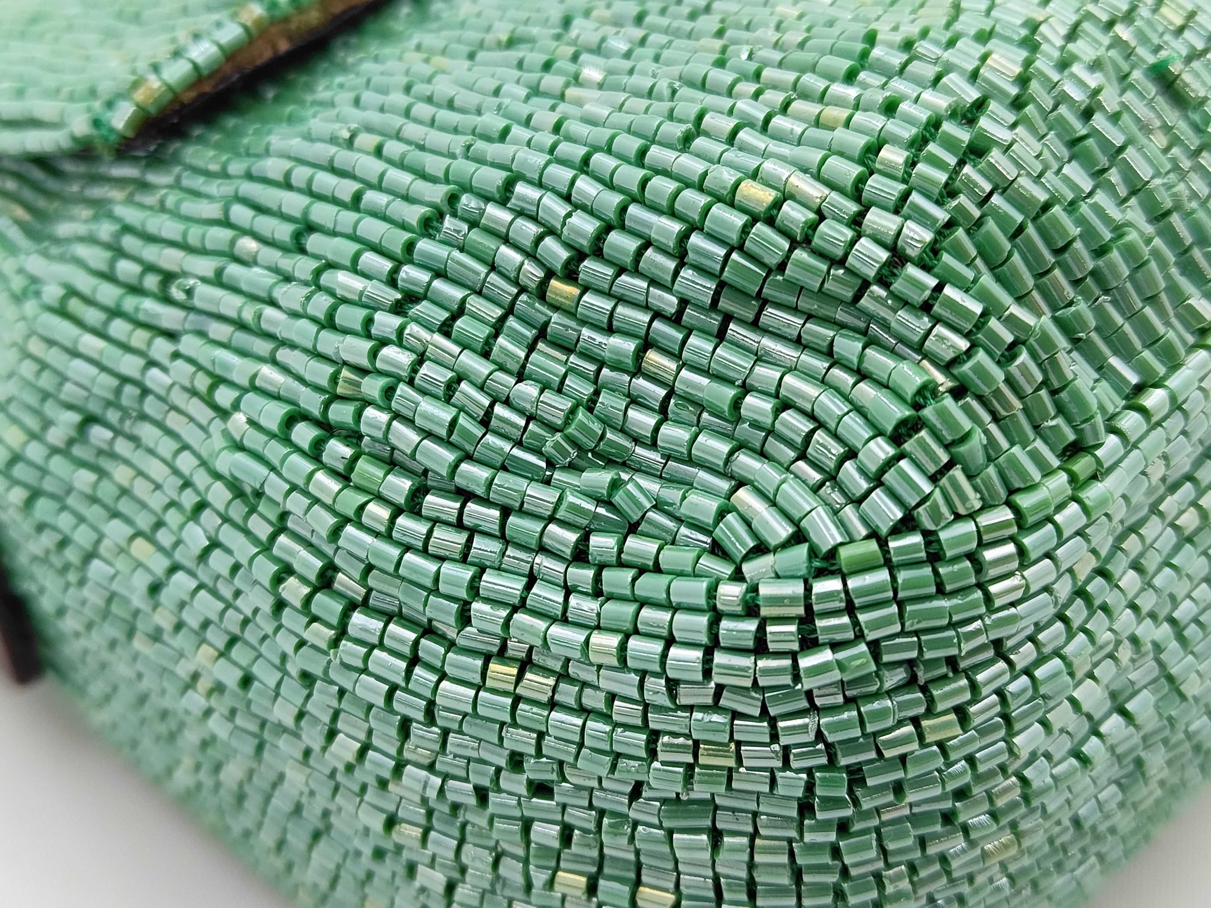 Mamma Bucket Beaded Green Handbag — view 6