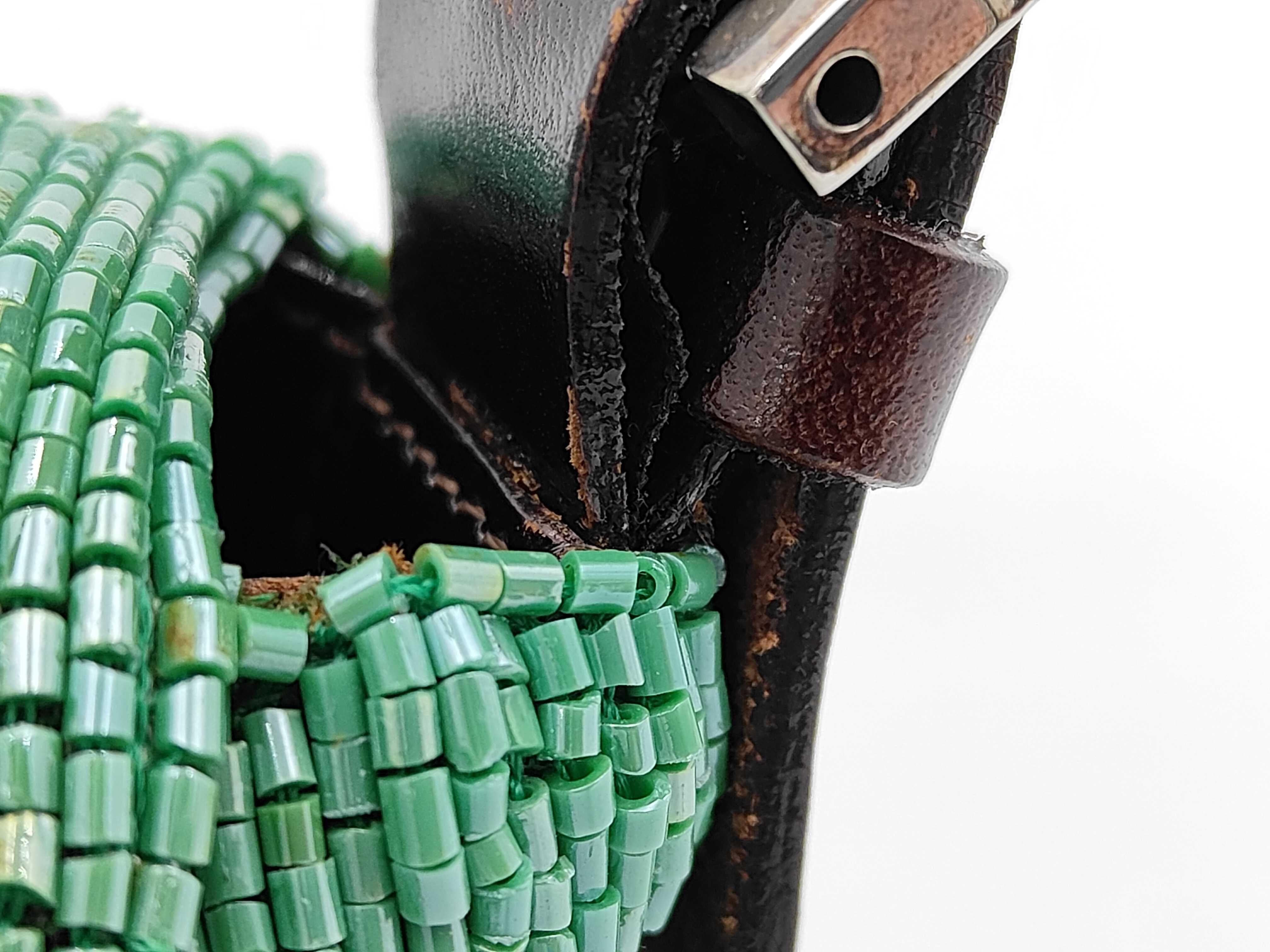 Mamma Bucket Beaded Green Handbag — view 7