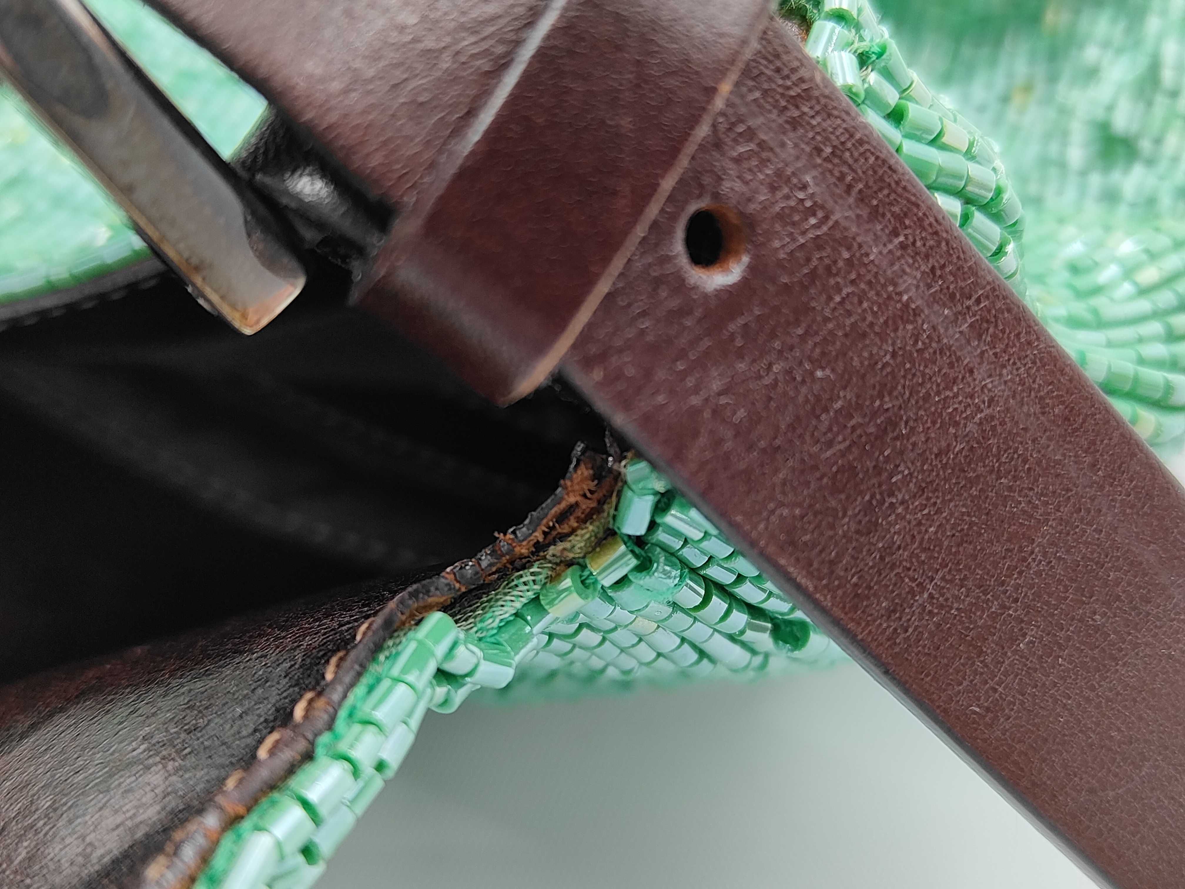 Mamma Bucket Beaded Green Handbag — view 8