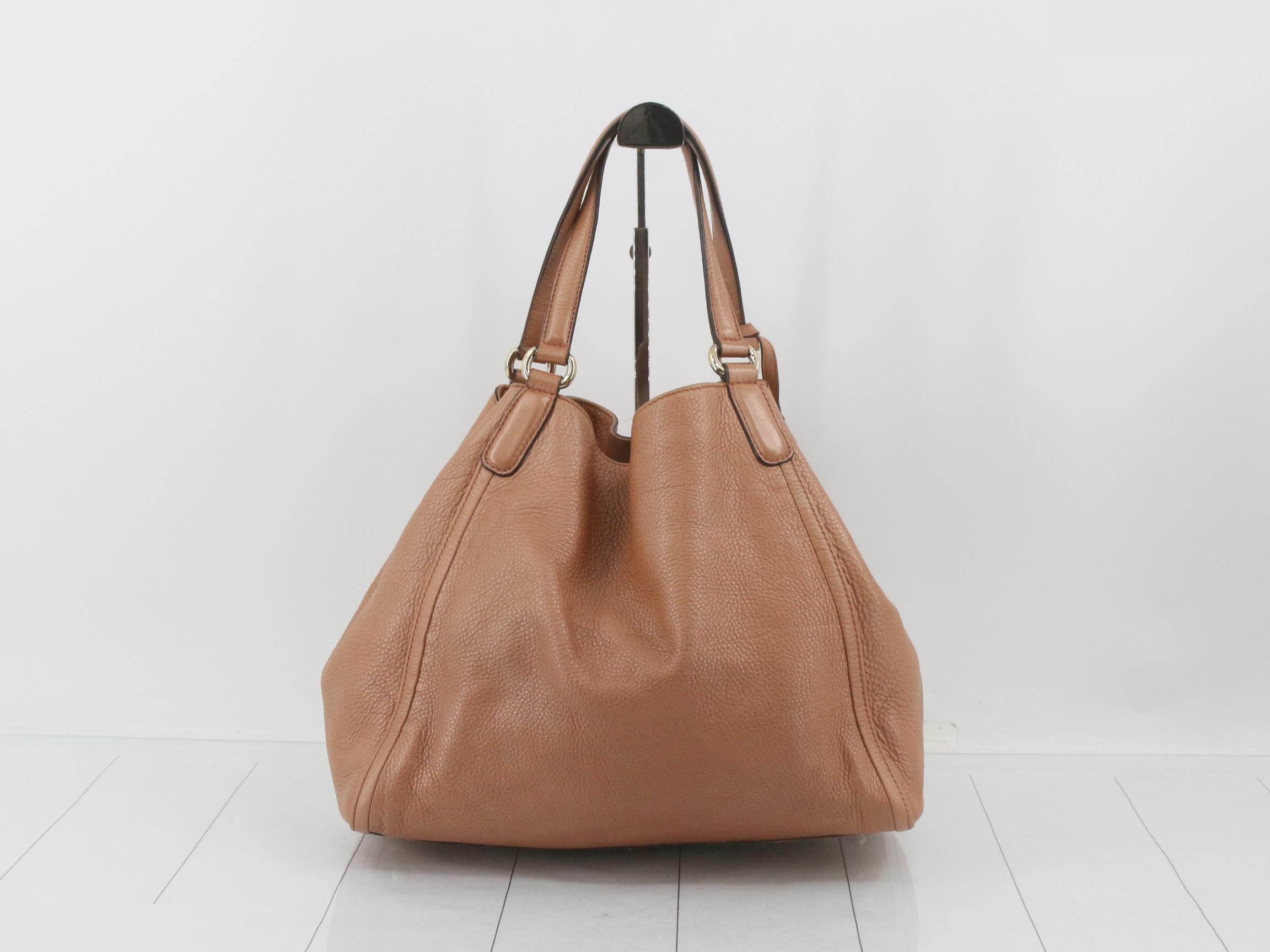 Soho Tote Bag, Leather, Pink — view 2