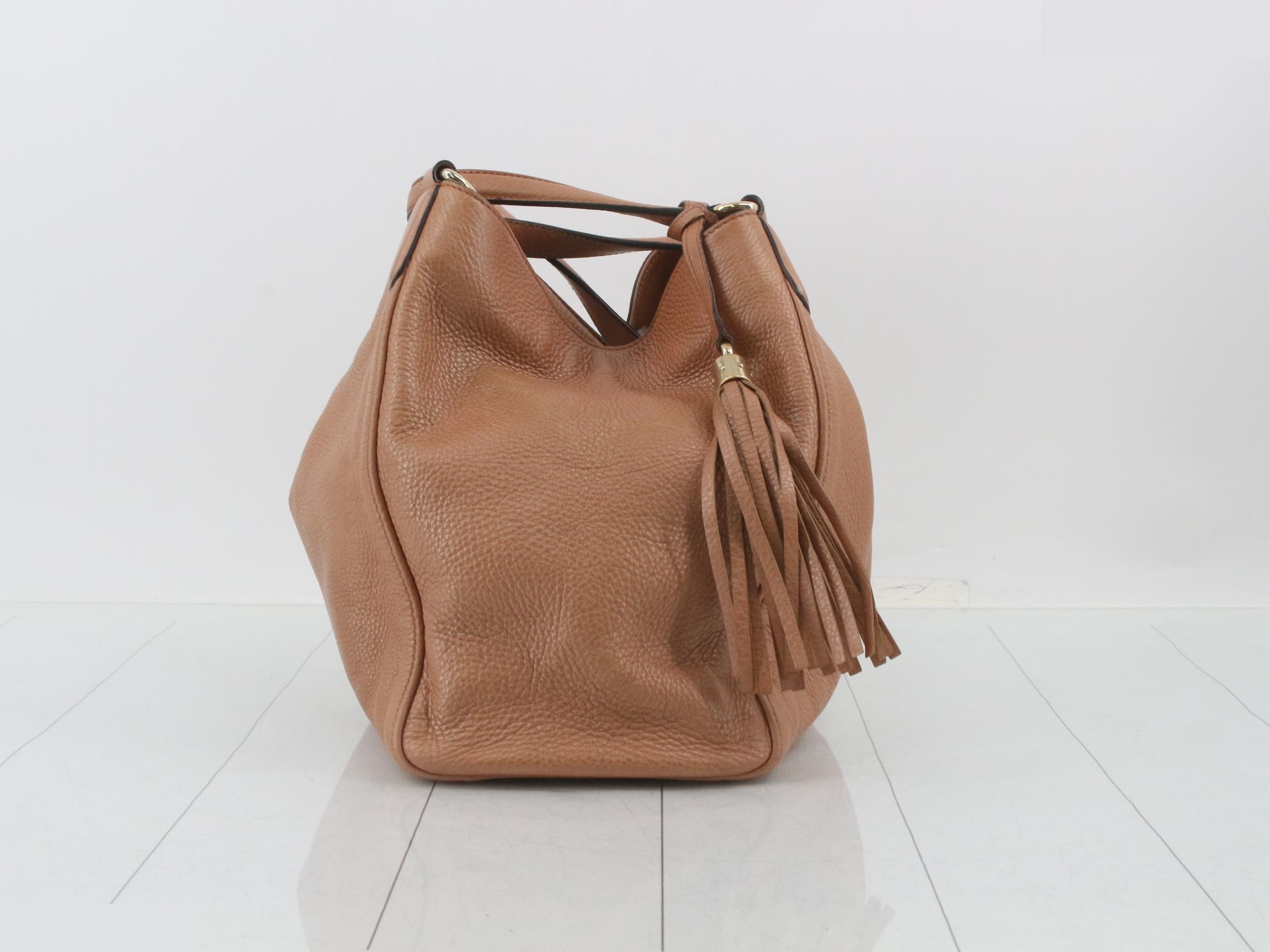 Soho Tote Bag, Leather, Pink — view 4