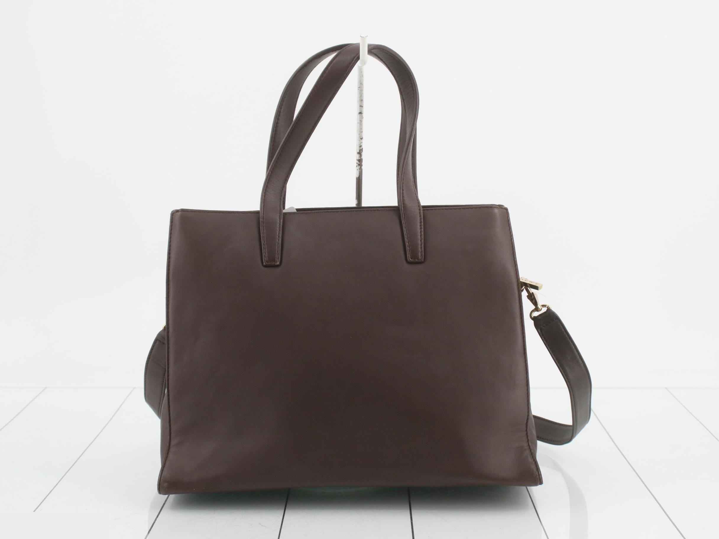 2-way bag, brown, nappa leather — view 2