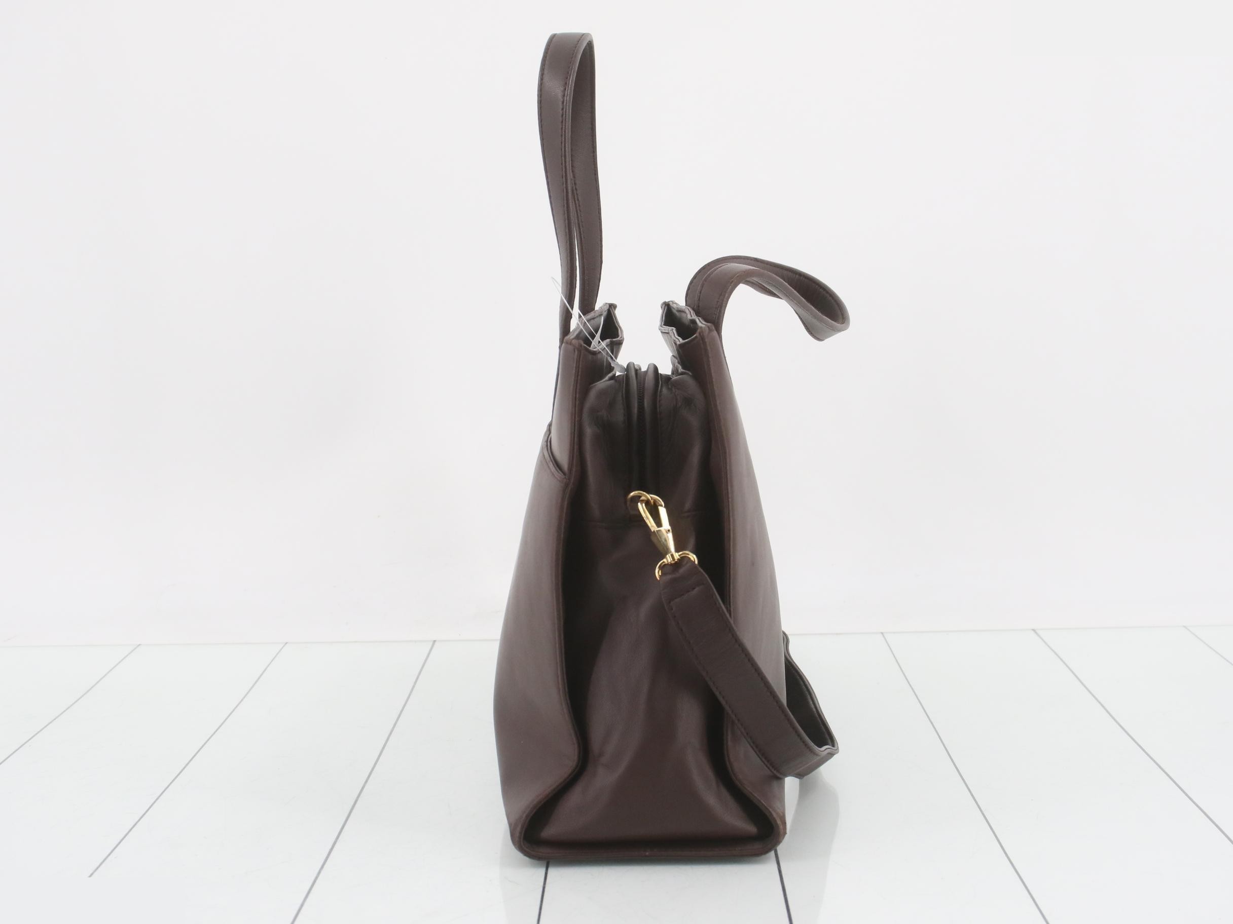 2-way bag, brown, nappa leather — view 3