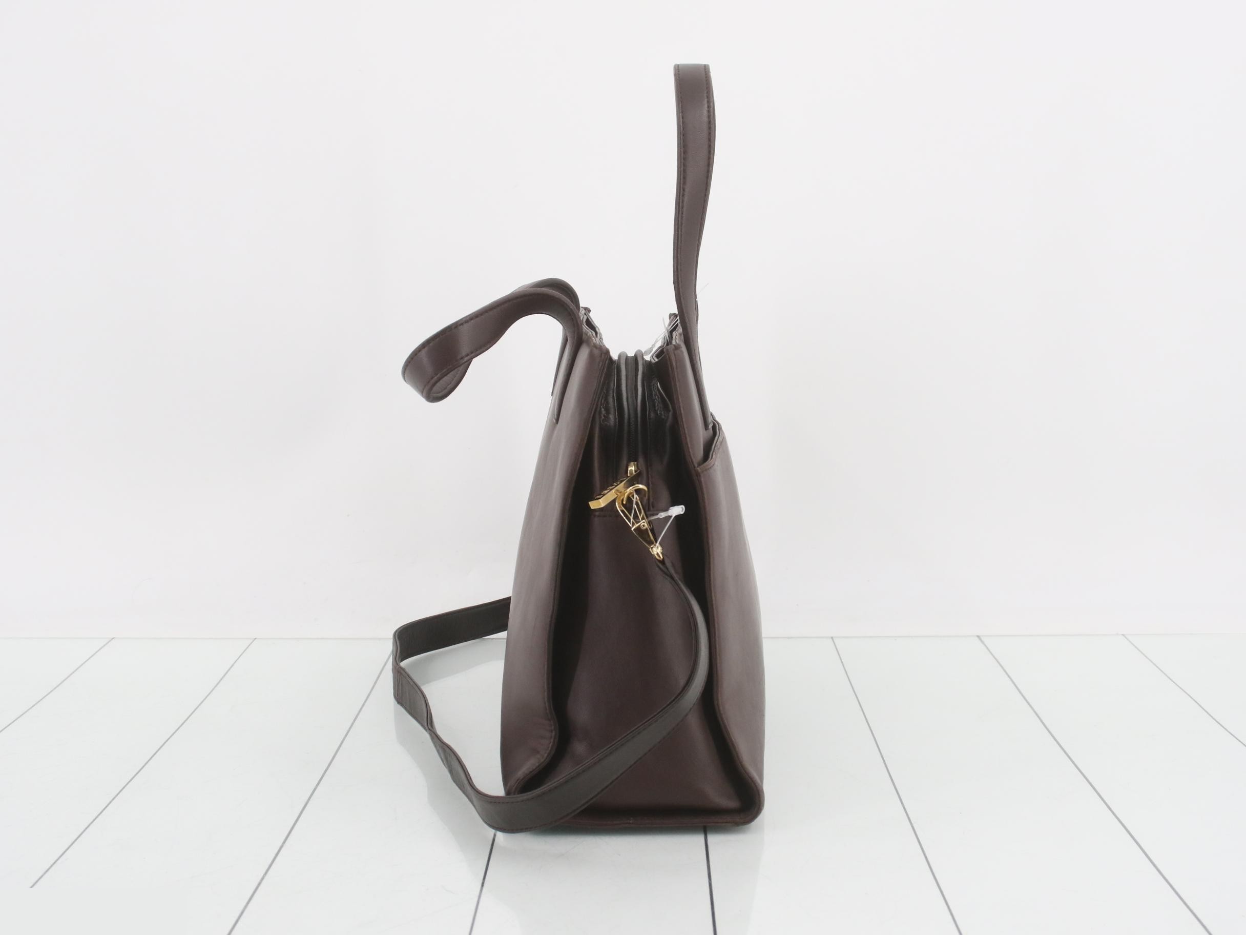 2-way bag, brown, nappa leather — view 4