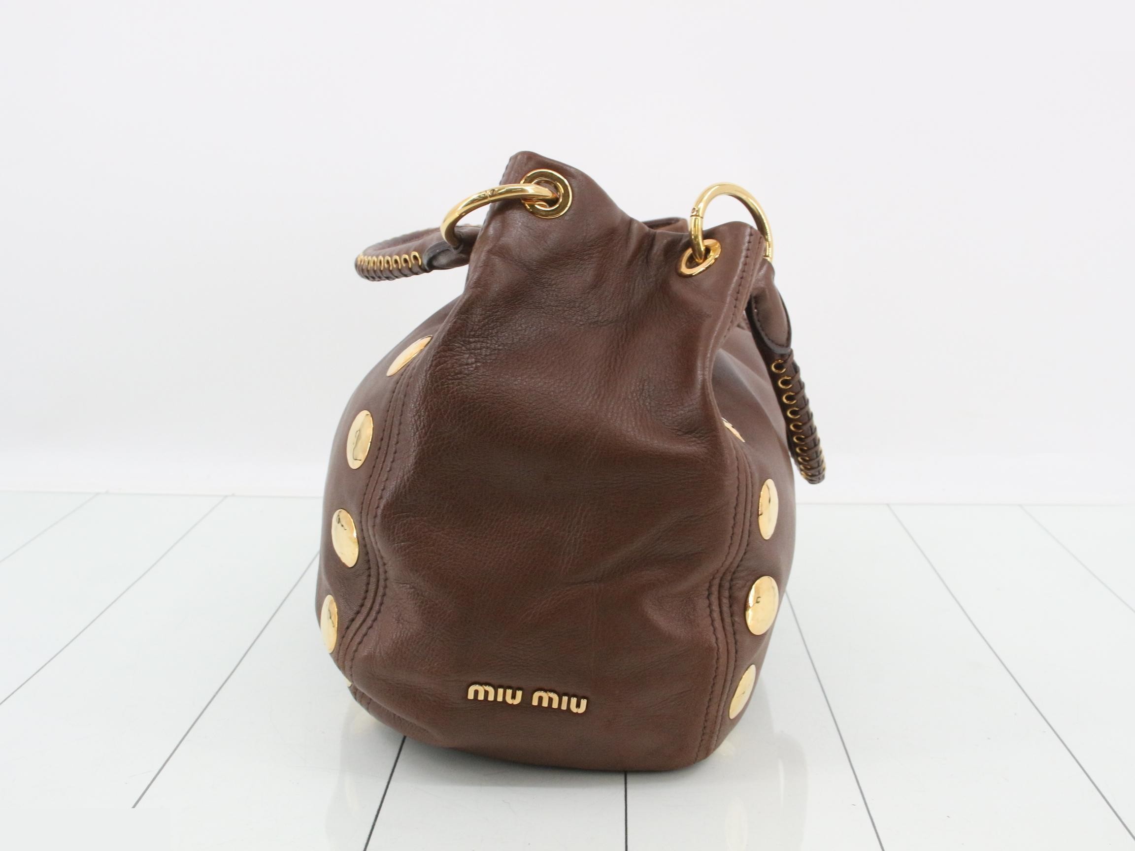 Leather studded tote bag — view 4