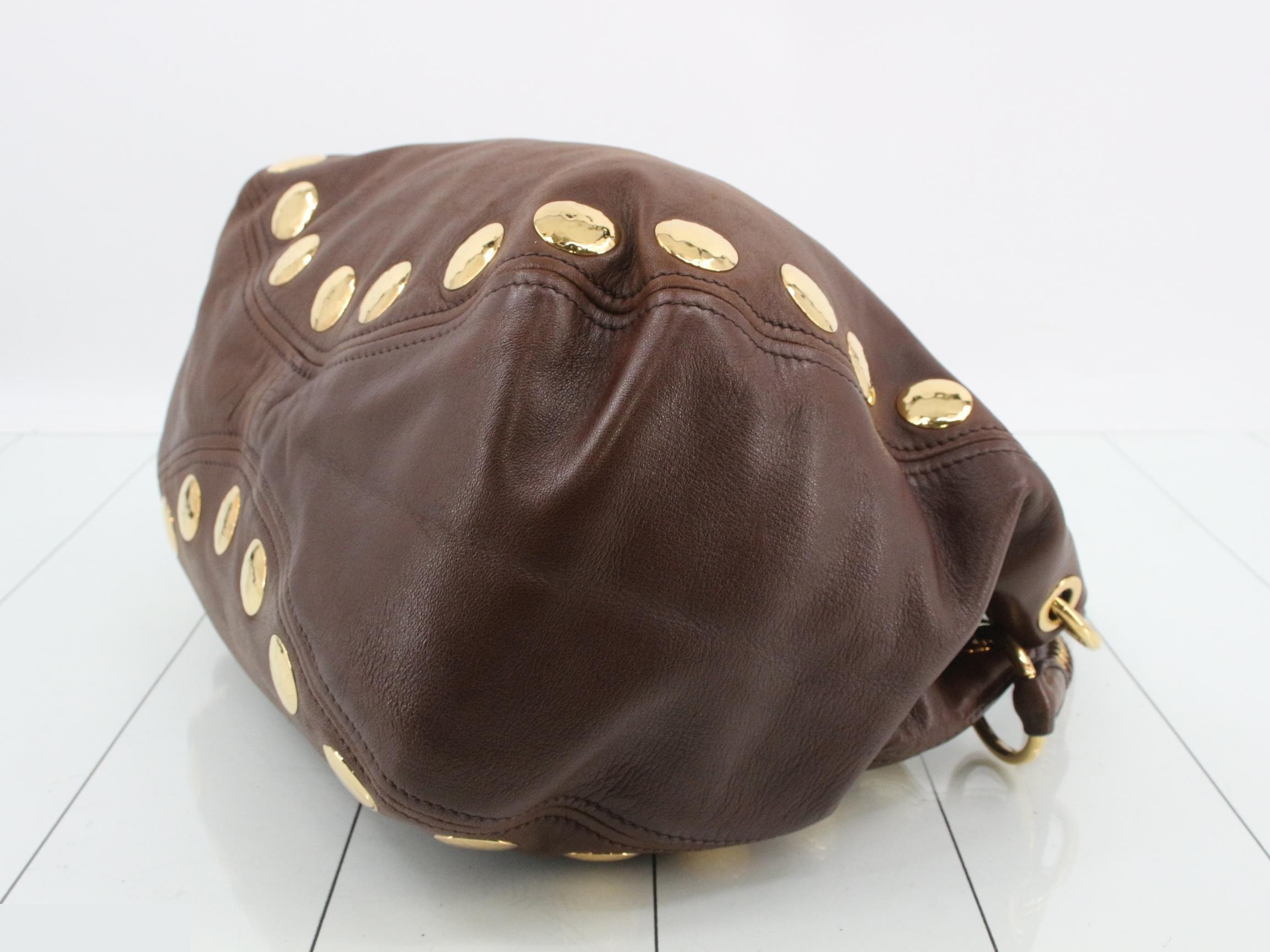 Leather studded tote bag — view 6