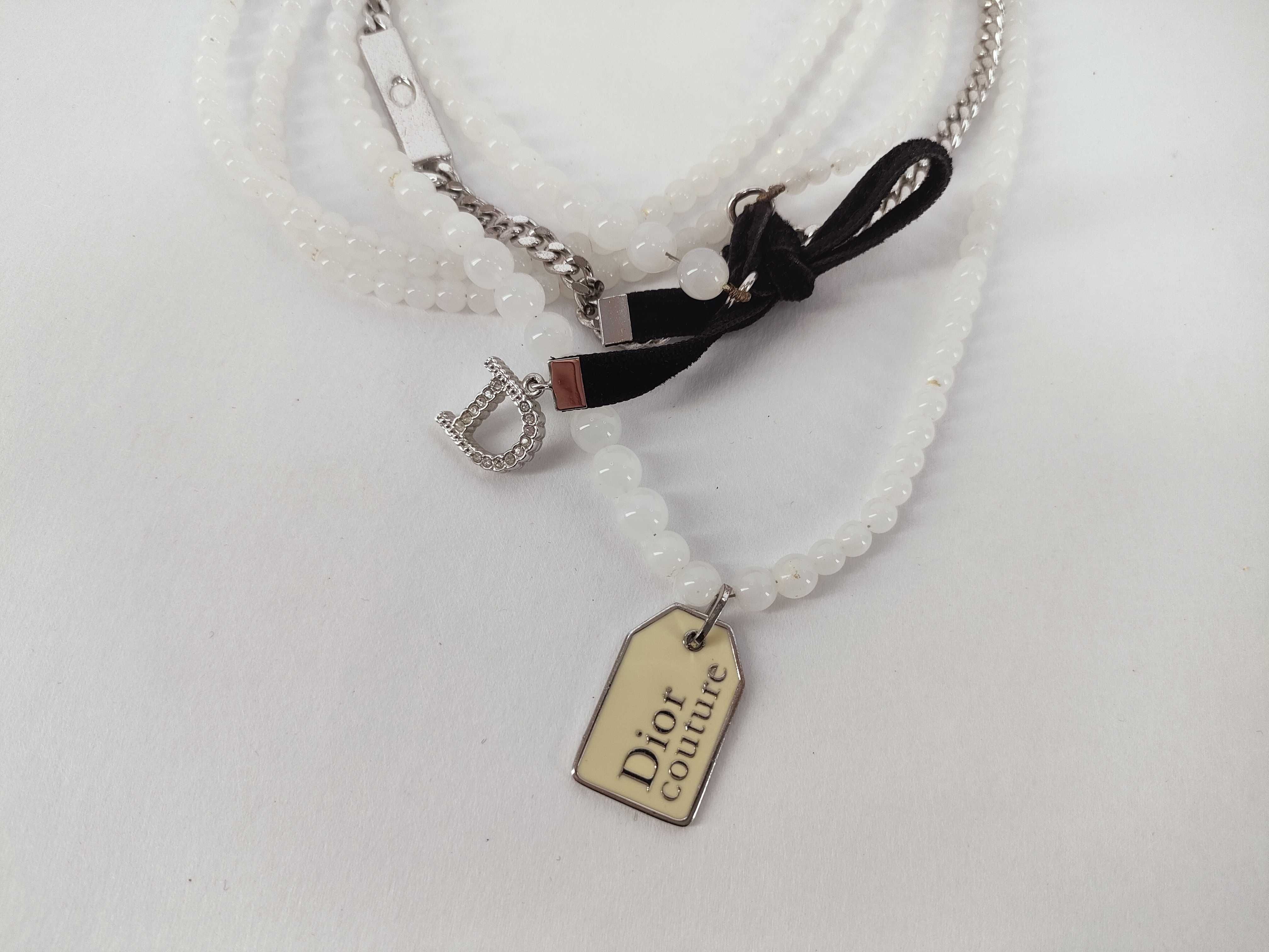 5-strand choker faux pearl necklace