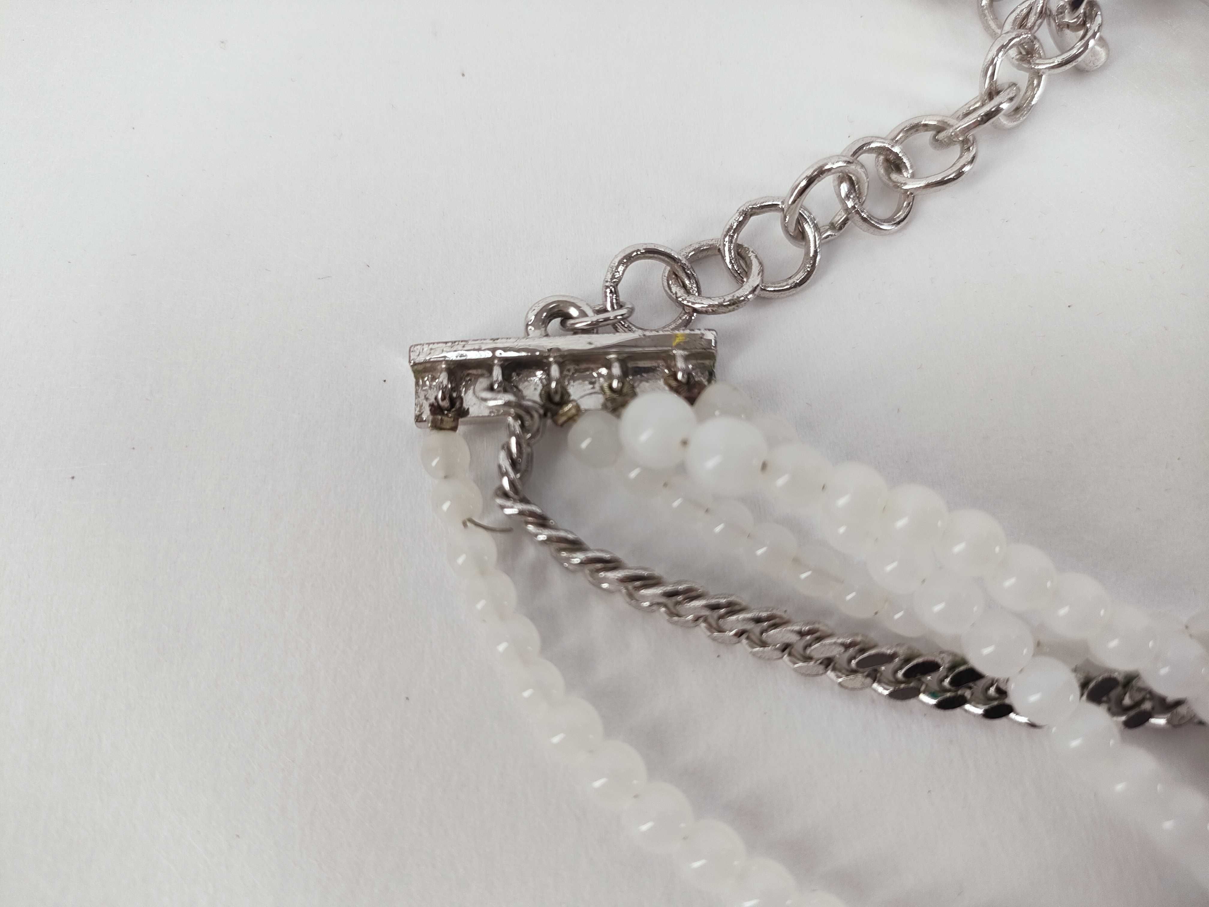 5-strand choker faux pearl necklace — view 6