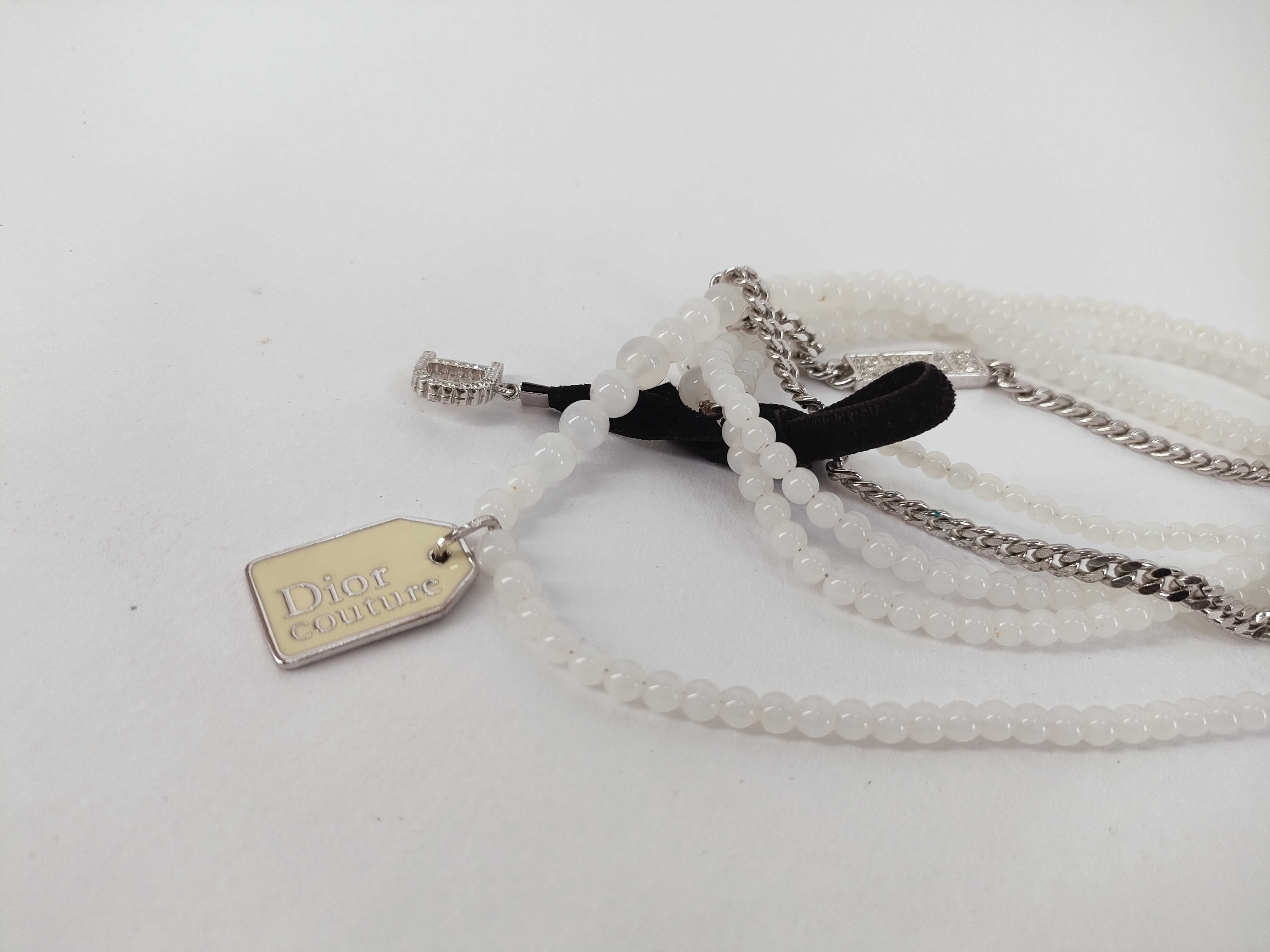 5-strand choker faux pearl necklace — view 7