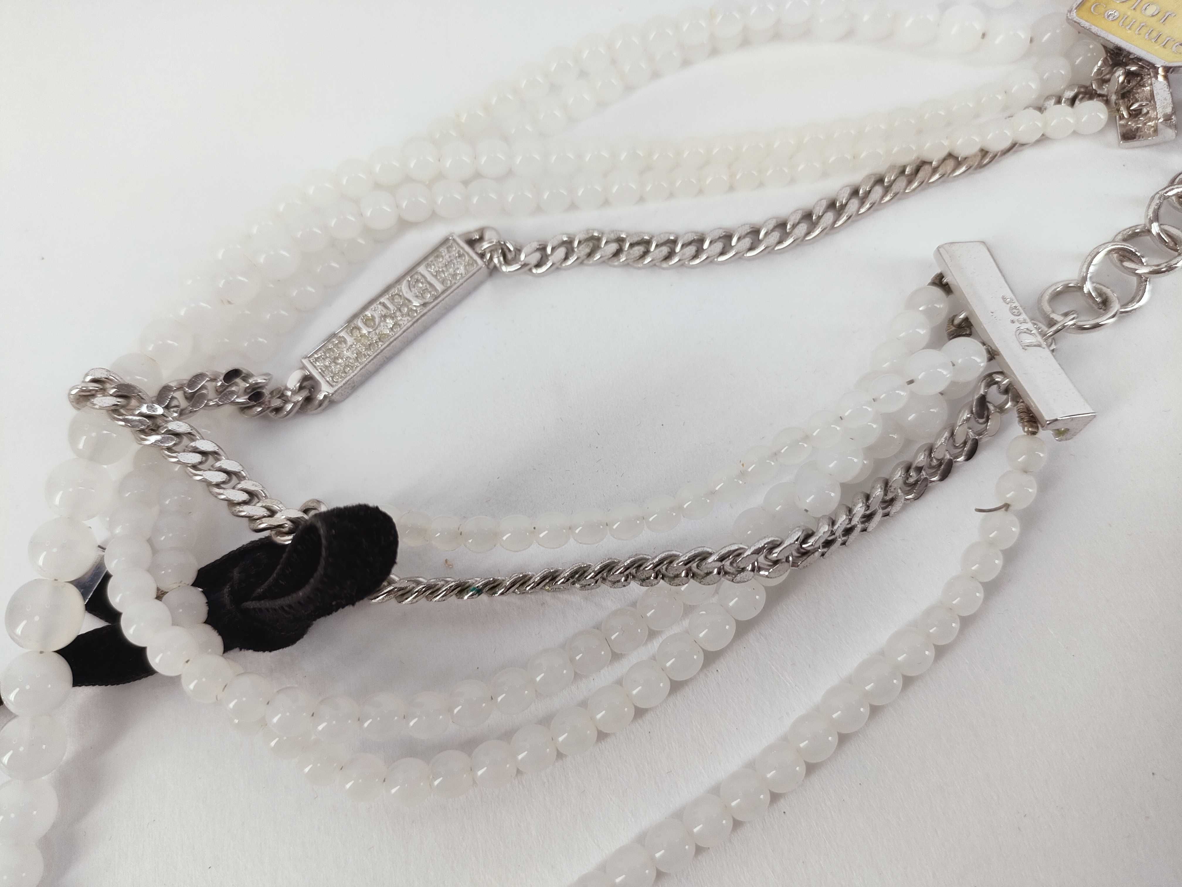 5-strand choker faux pearl necklace — view 8
