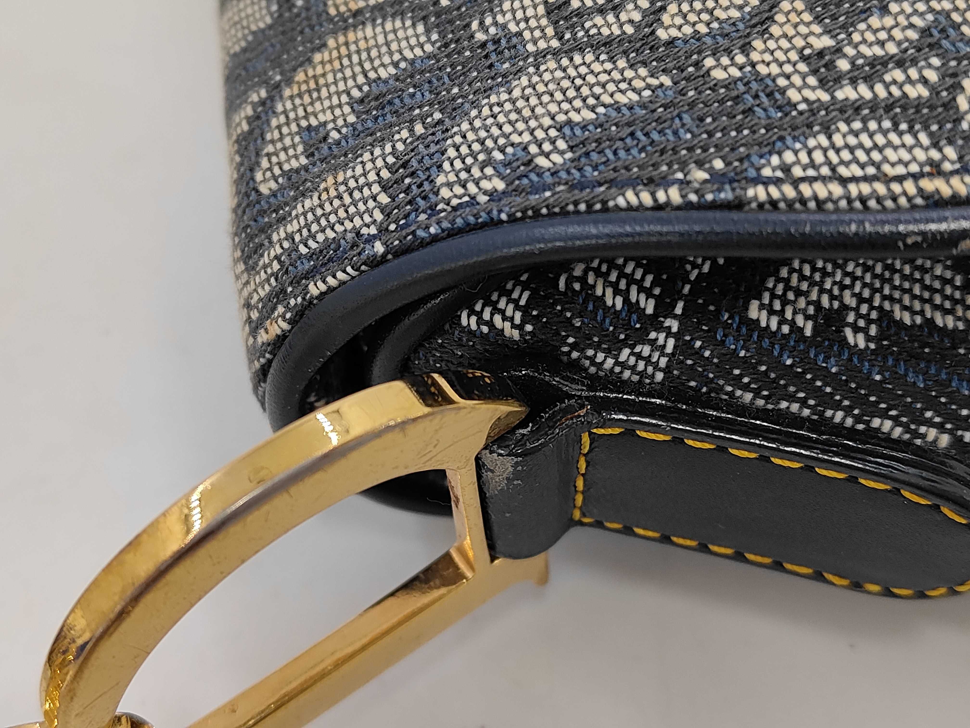 Trotter Saddle One-Shoulder Handbag with Gold Hardware — view 5