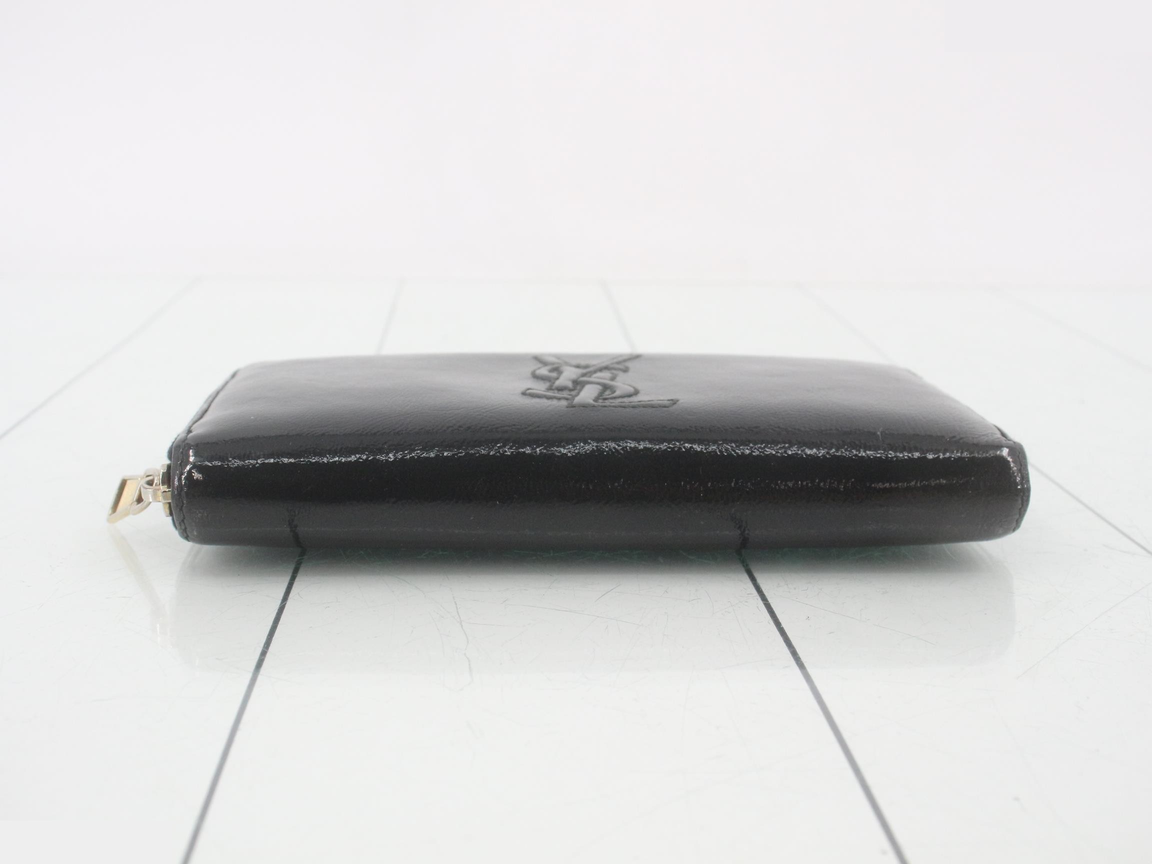 Patent Leather Round Zipper Long Wallet 177555 — view 3