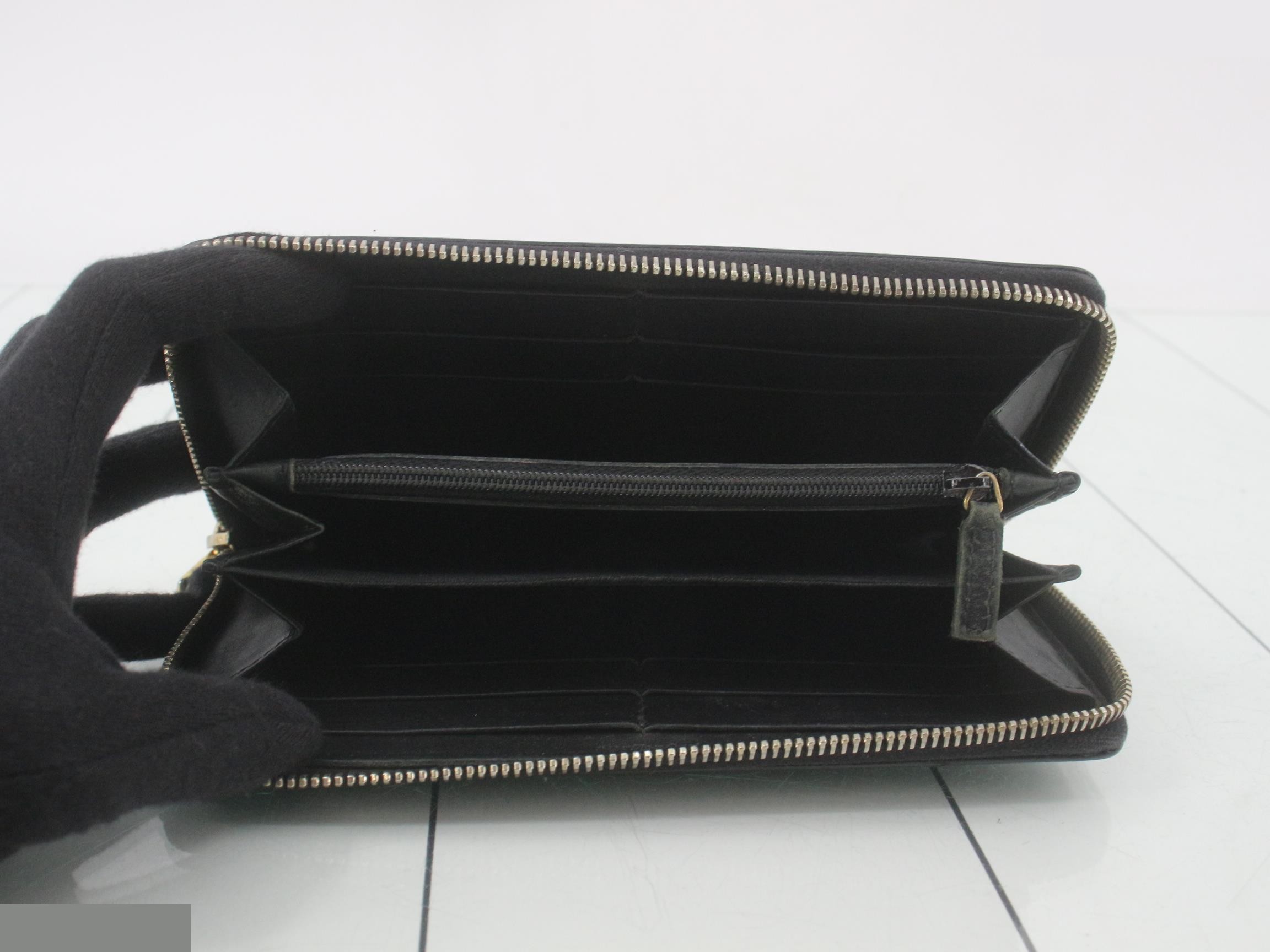 Patent Leather Round Zipper Long Wallet 177555 — view 4