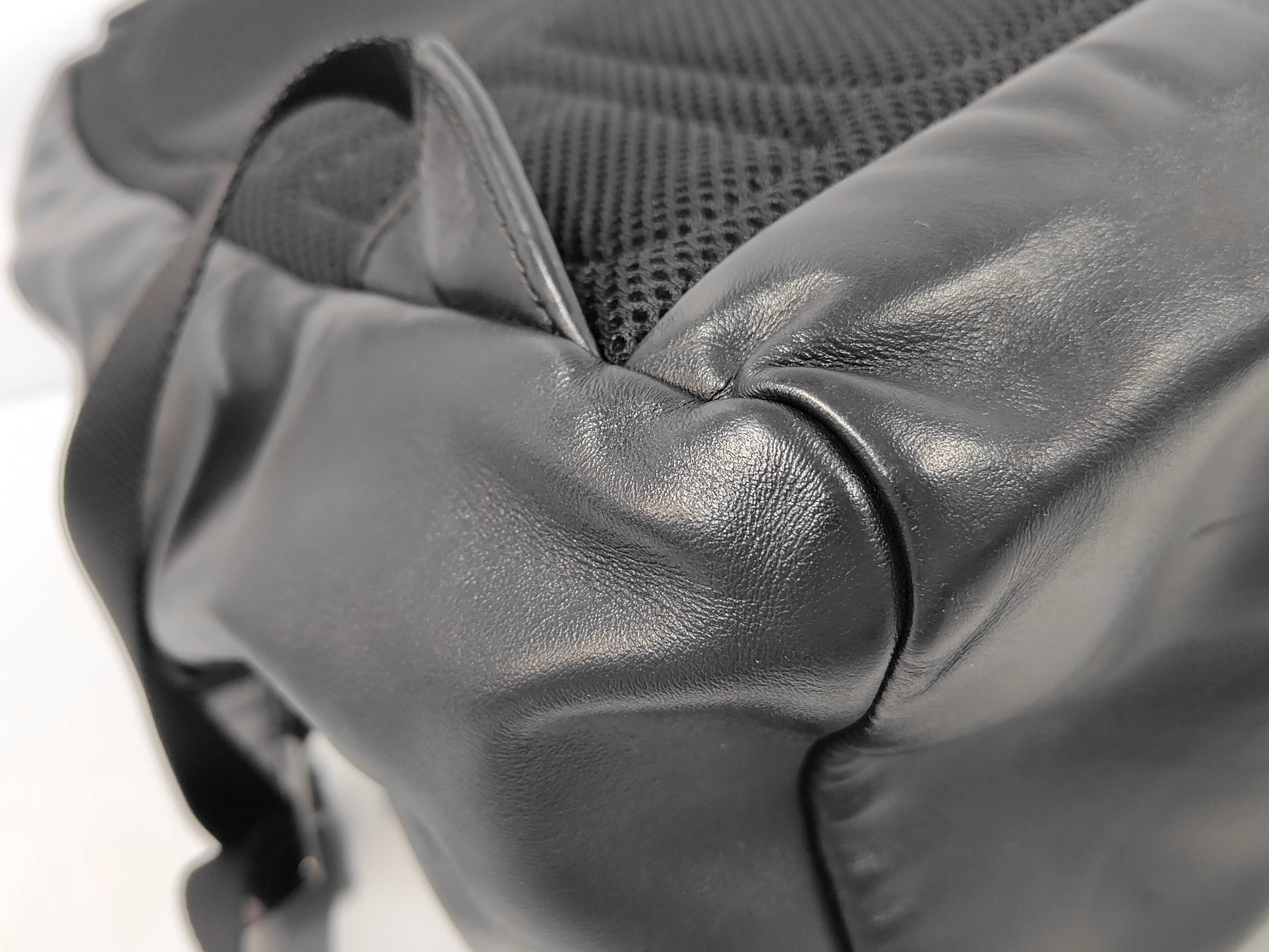 leather backpack with triangular logo. — view 4