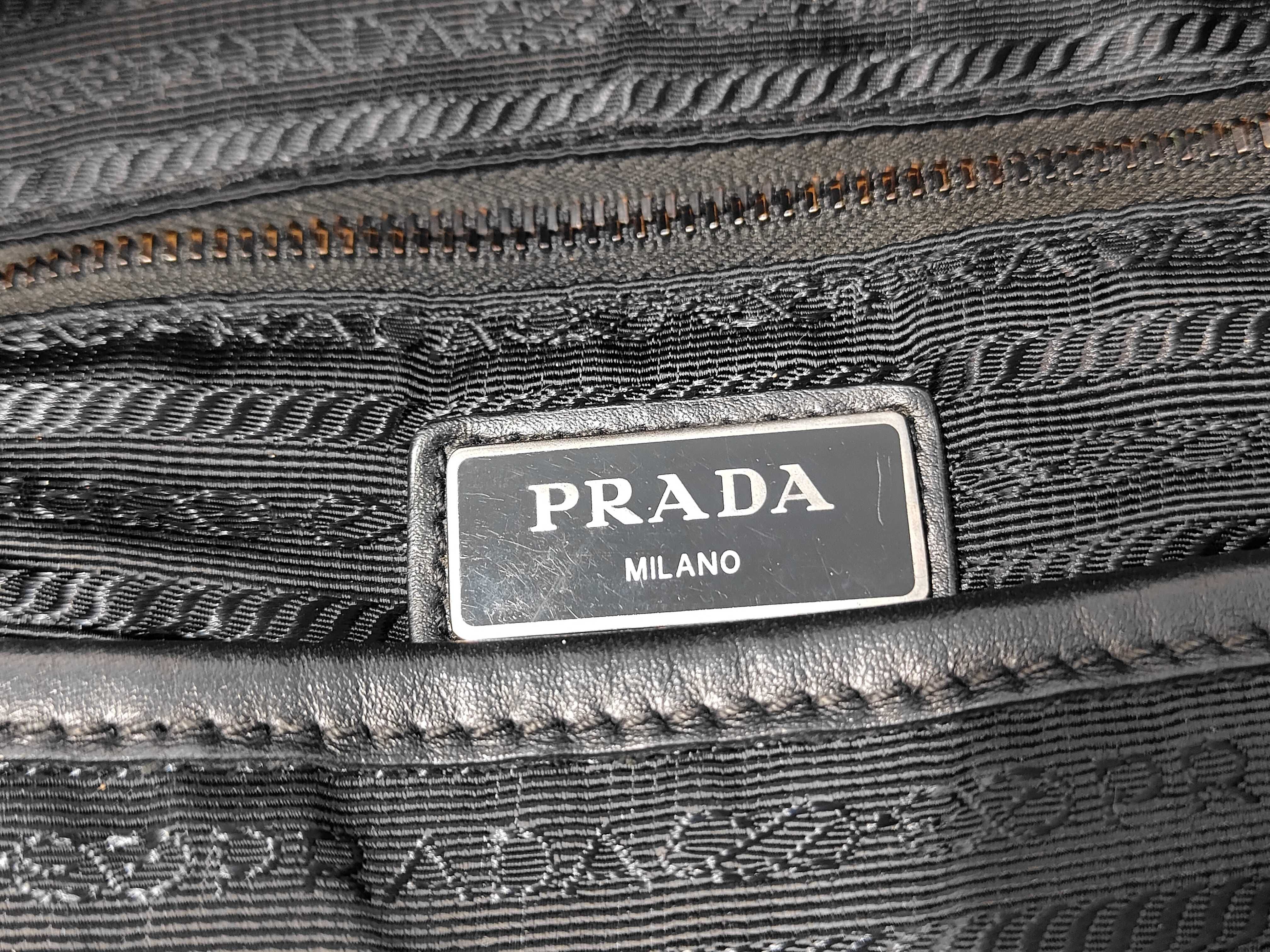 leather backpack with triangular logo. — view 9