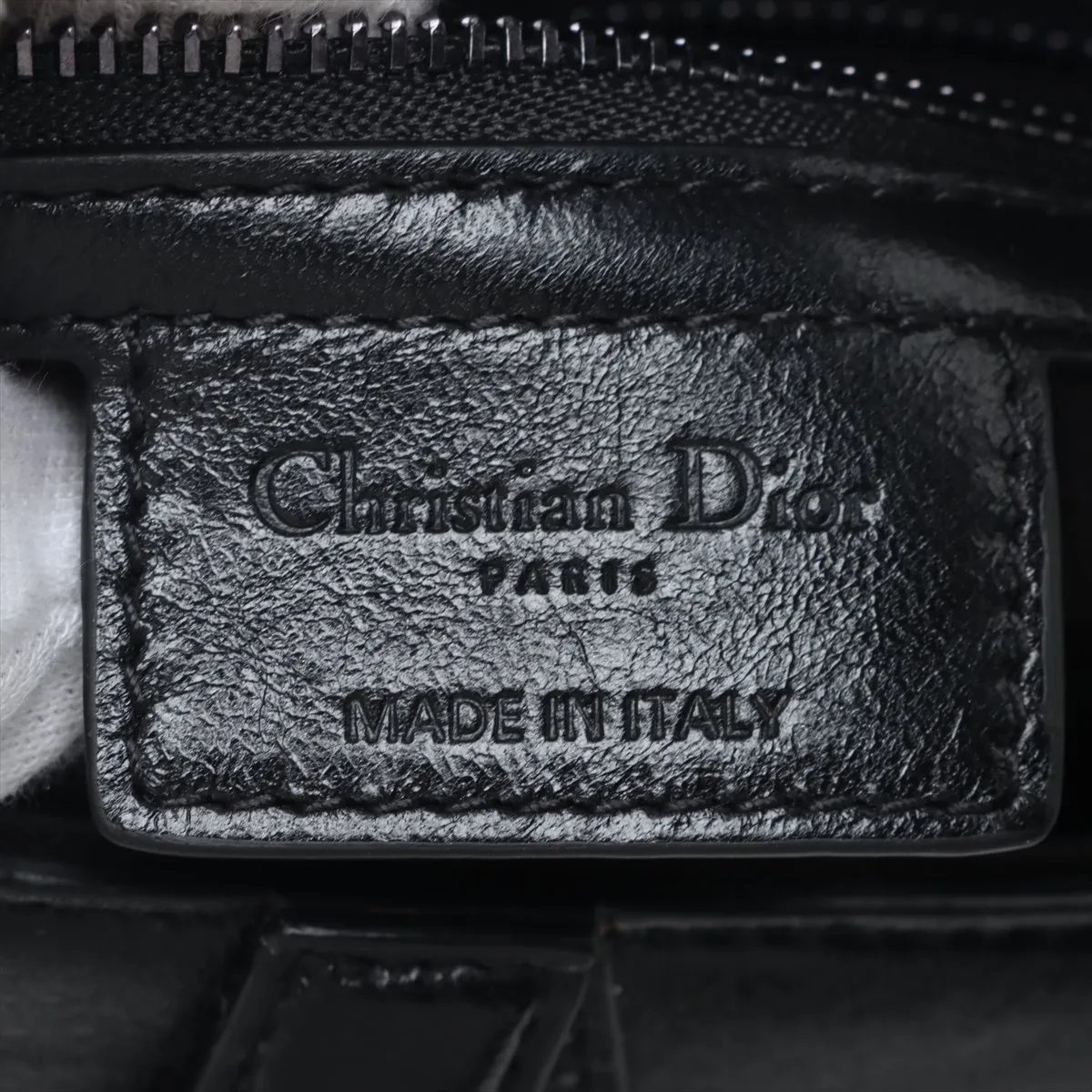 Saddle Bag Leather x Rubber Studs 2-Way Shoulder Bag Black — view 10