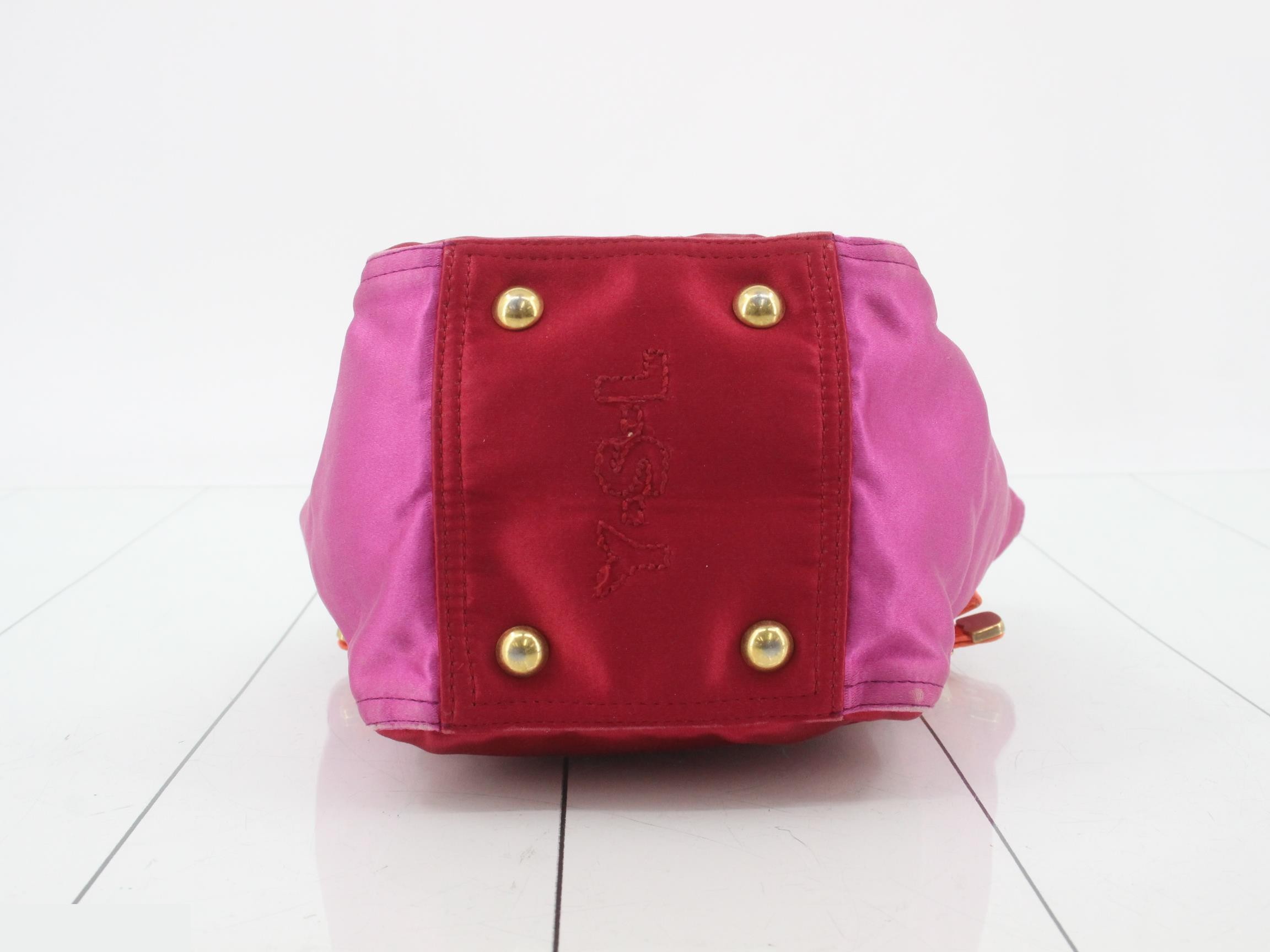 Satin, bottom logo, Y-line (bag) - Handbag — view 3