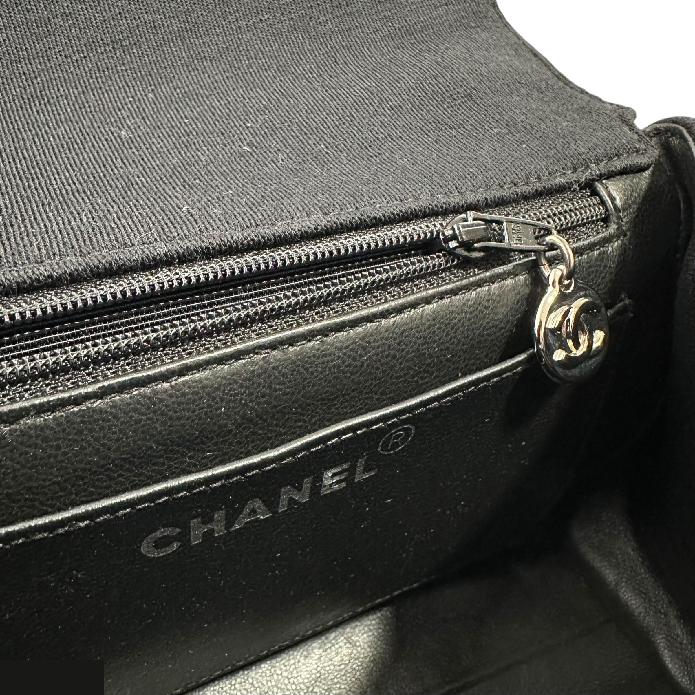 Matelassé Mini Handbag, Coco Handle, Cotton, Black — view 10