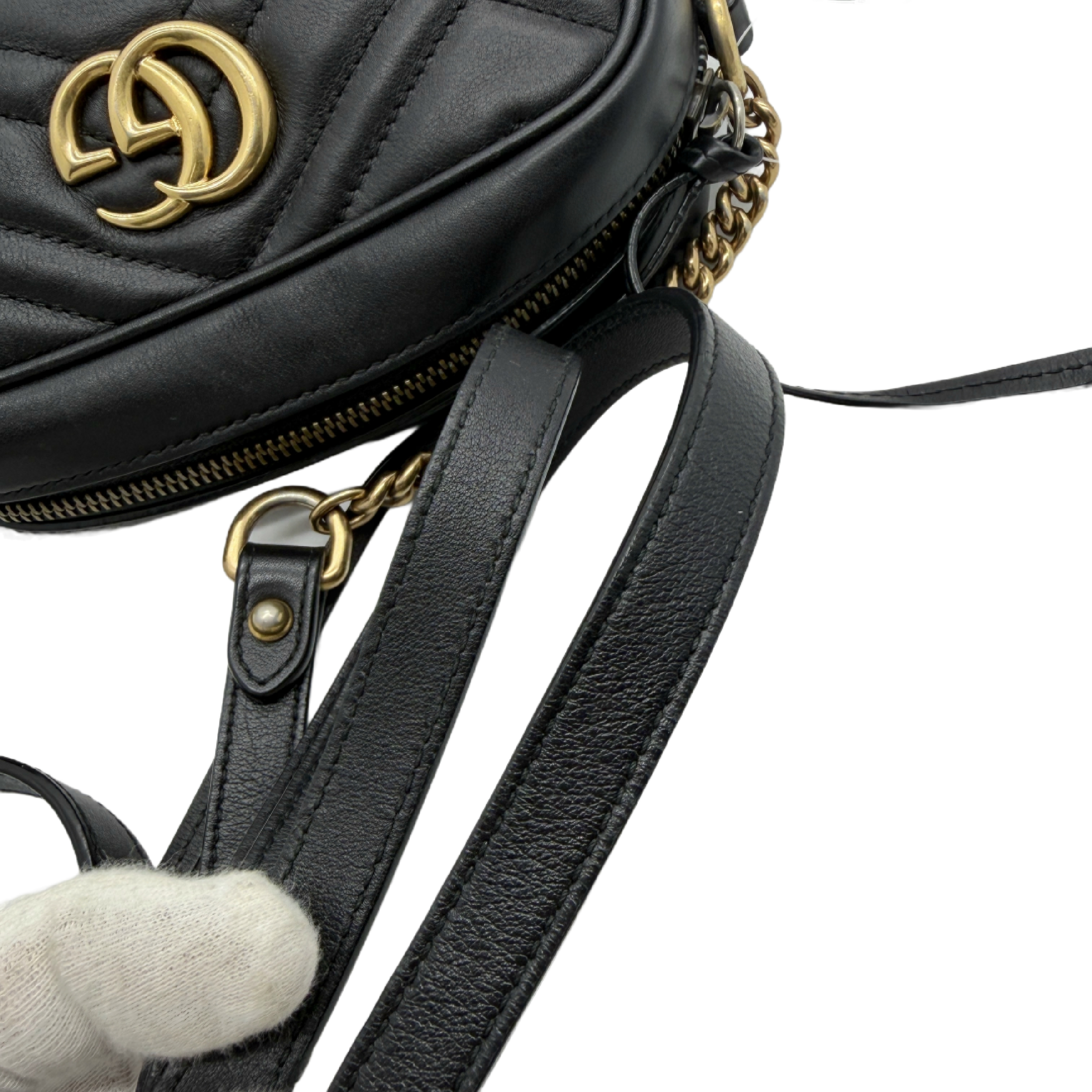 GG Marmont Mini Shoulder Bag, Black — view 12