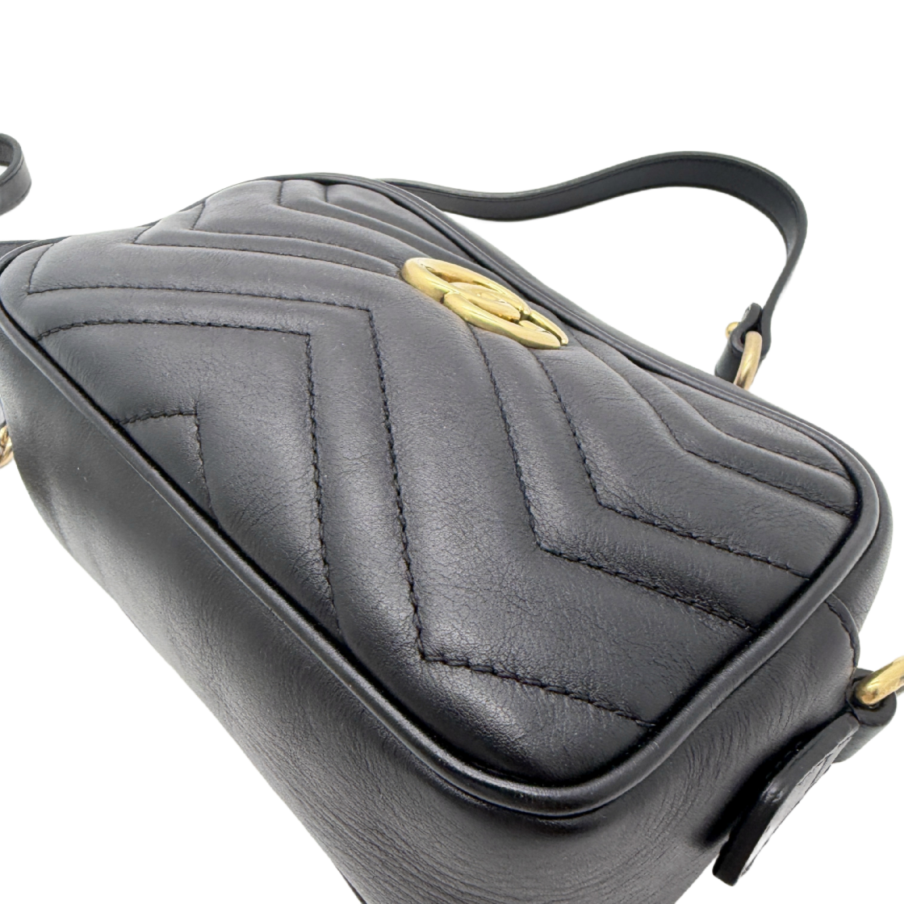 GG Marmont Mini Shoulder Bag, Black — view 7