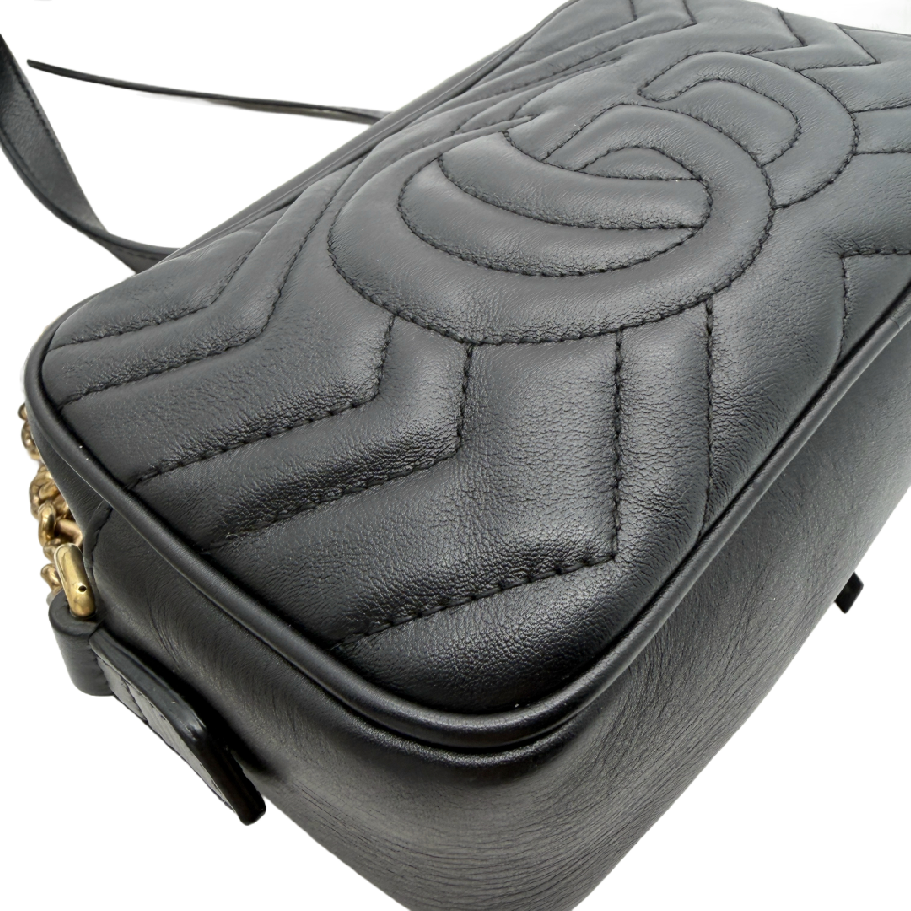 GG Marmont Mini Shoulder Bag, Black — view 8