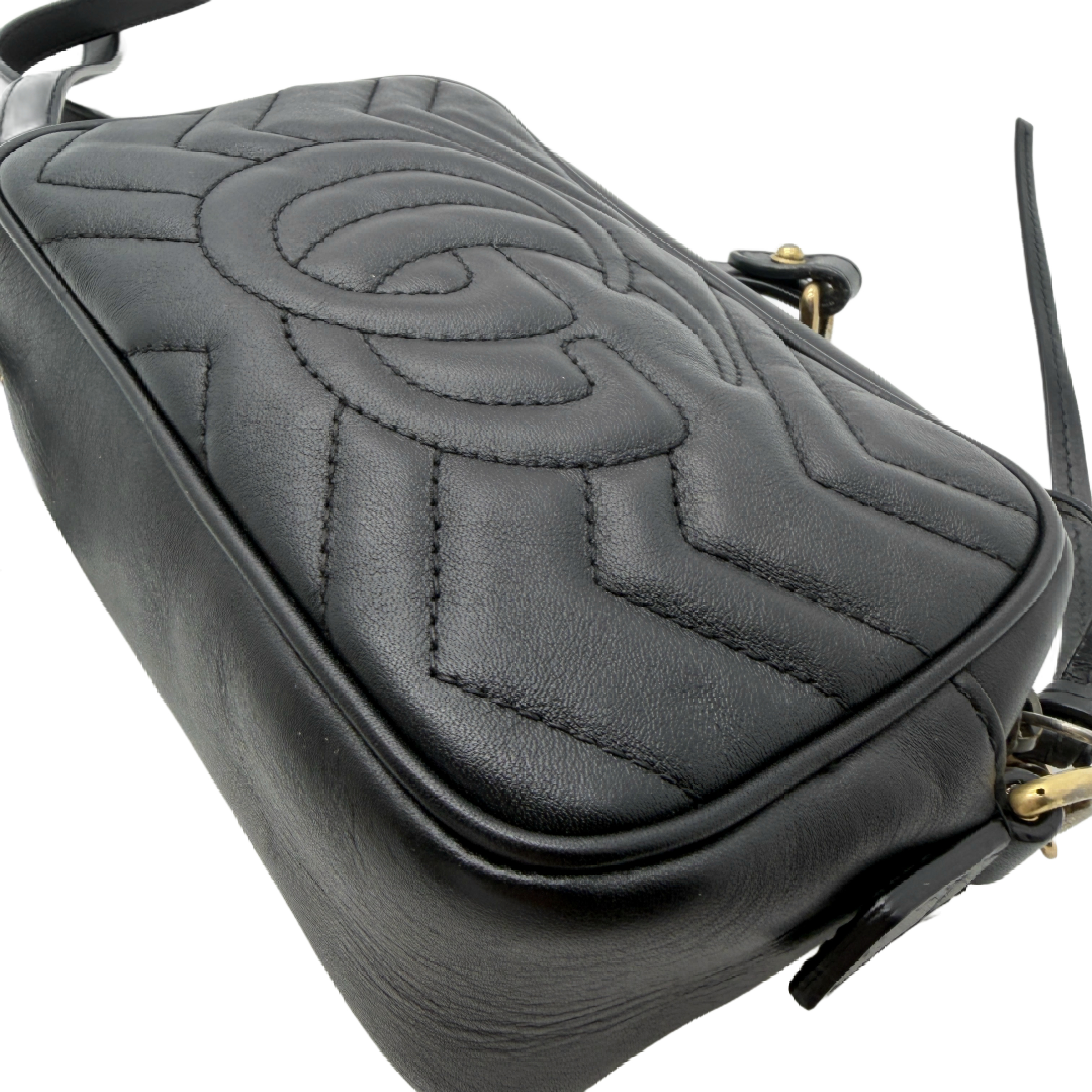 GG Marmont Mini Shoulder Bag, Black — view 9