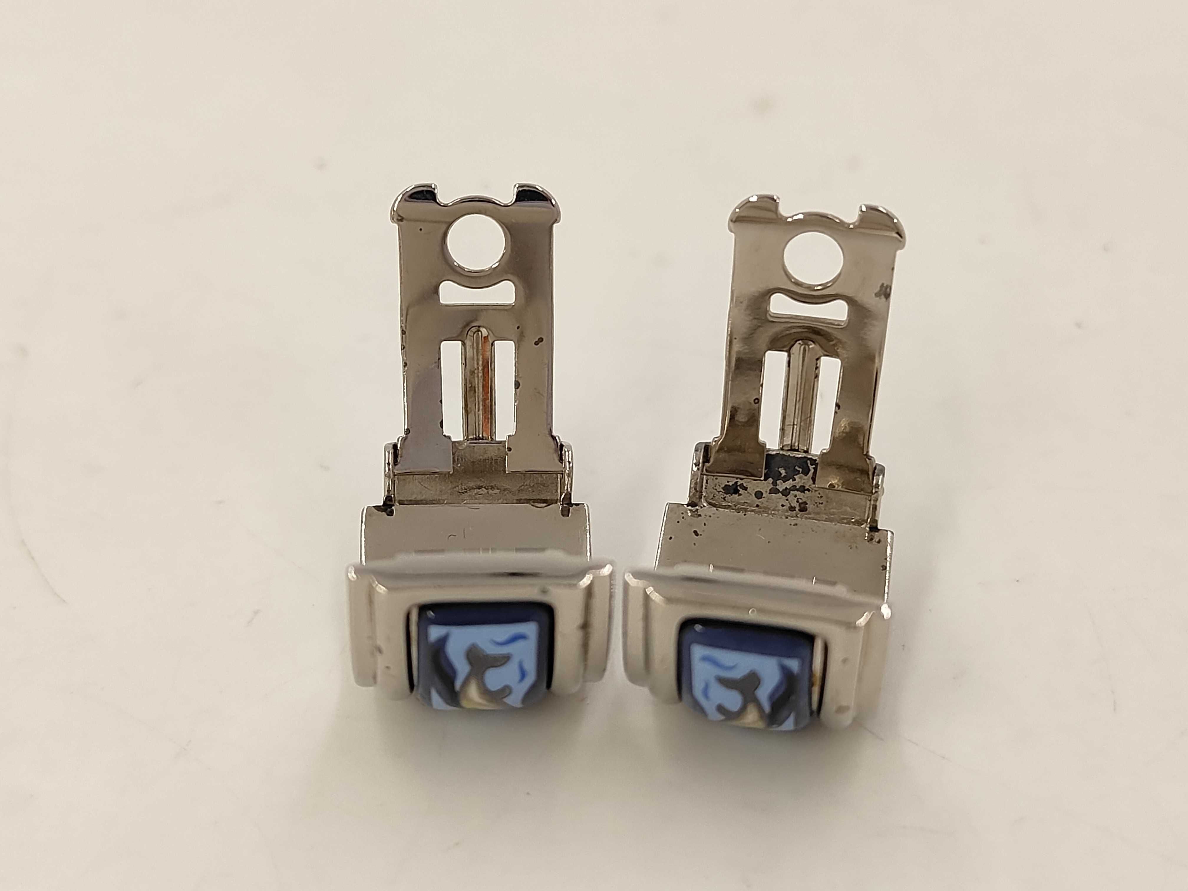 Email Dolphin Blue x Silver Yellow Gold Earrings — view 2