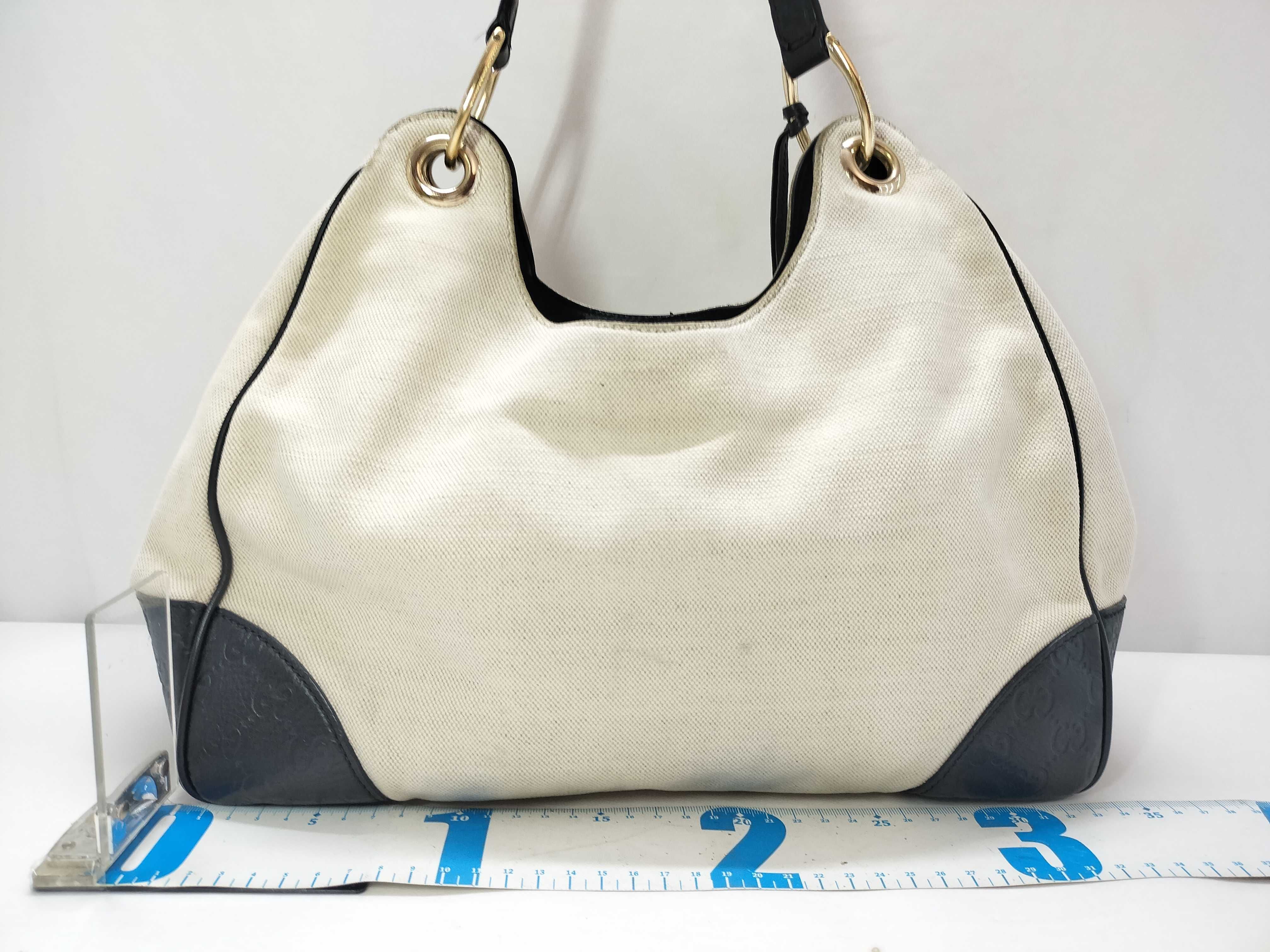Guccissima Canvas and Leather Shoulder Bag/Handbag — view 2