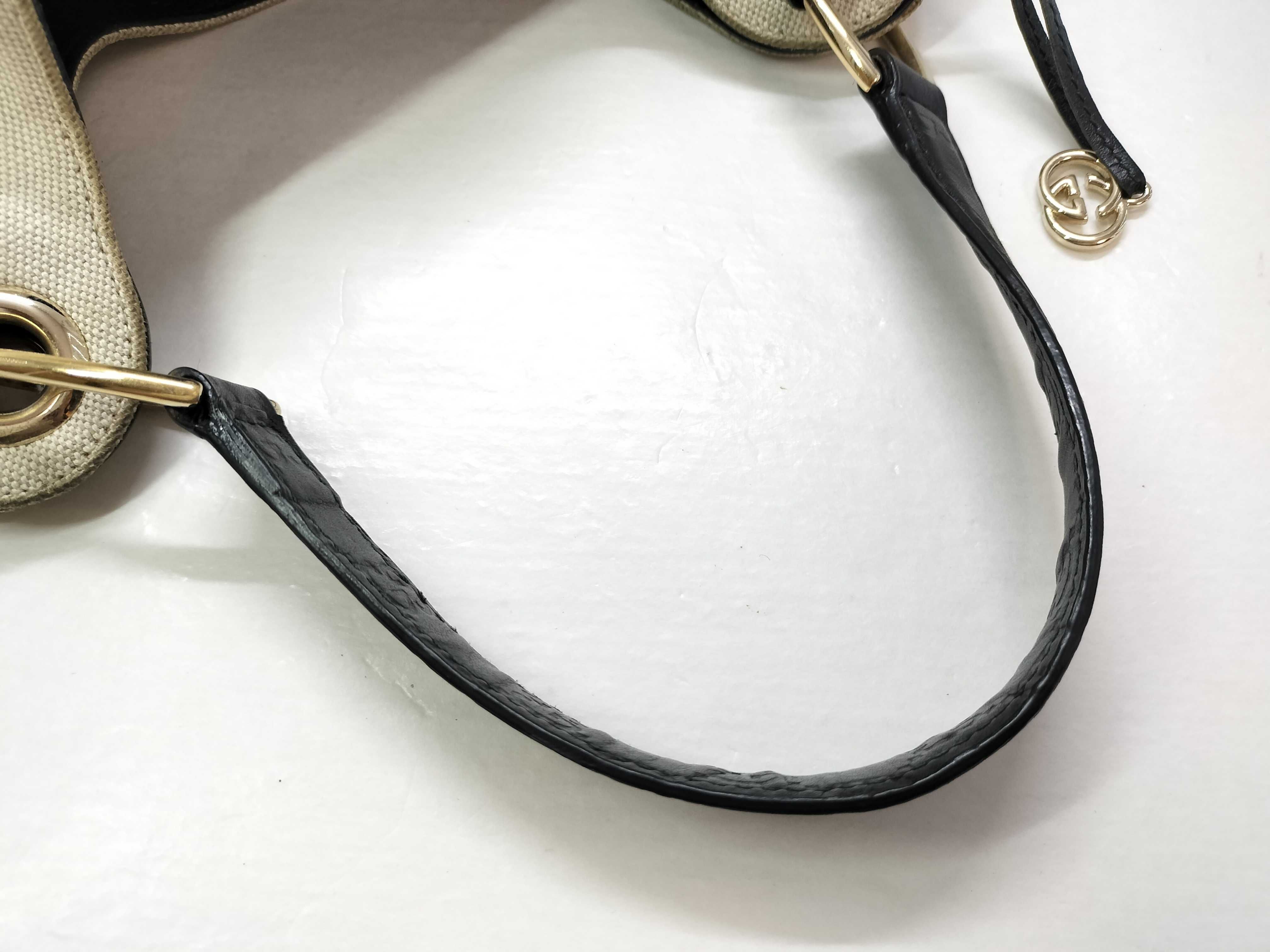 Guccissima Canvas and Leather Shoulder Bag/Handbag — view 3