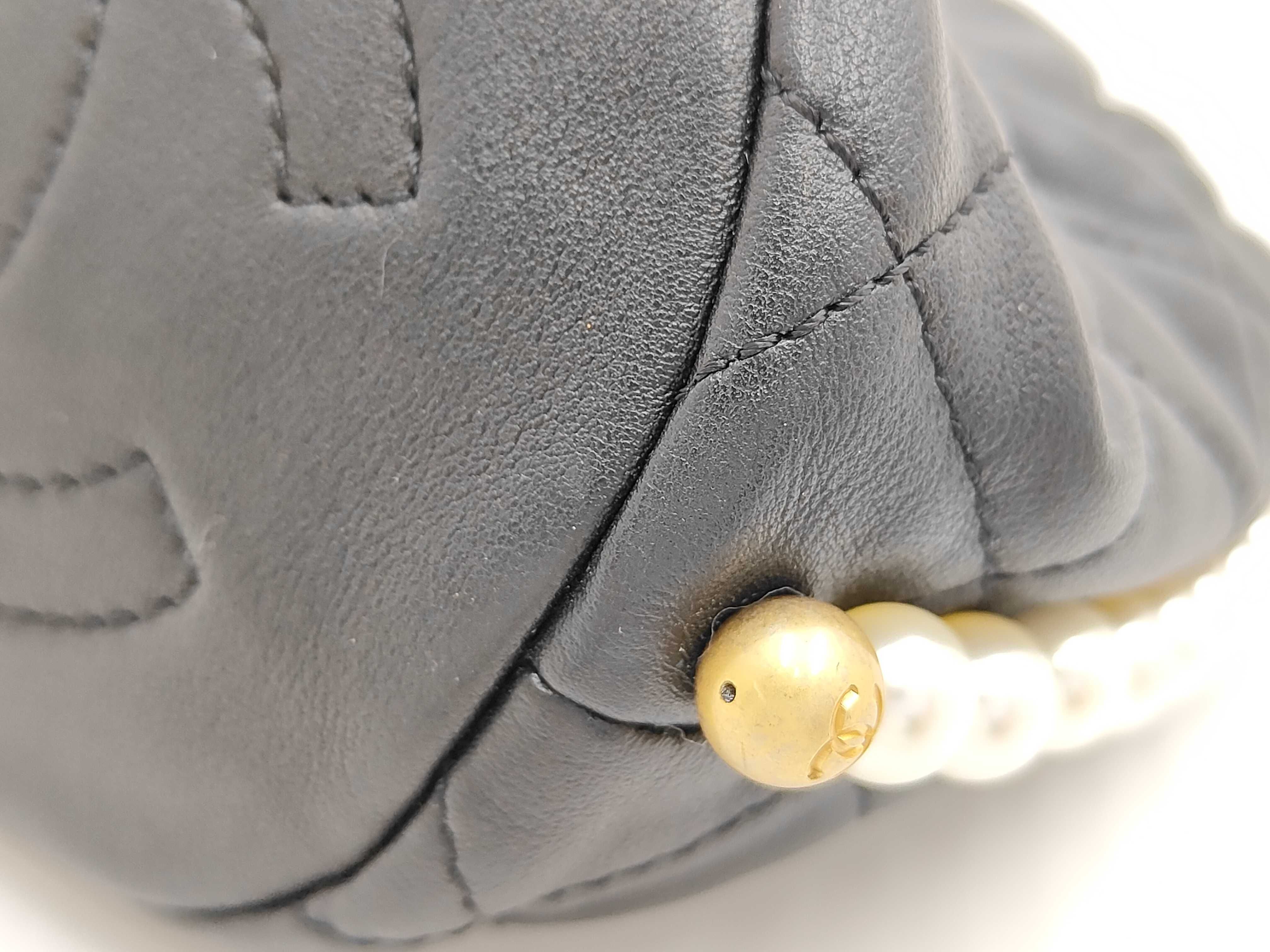 Matelassé Coco Mark Drawstring Lambskin Shoulder Bag — view 8