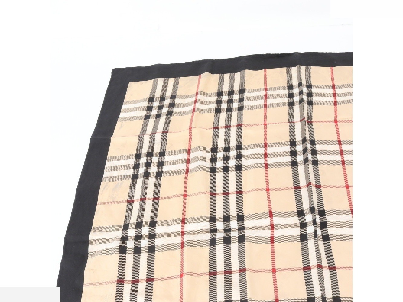 Nova Check, with tag, 100% silk scarf — view 2